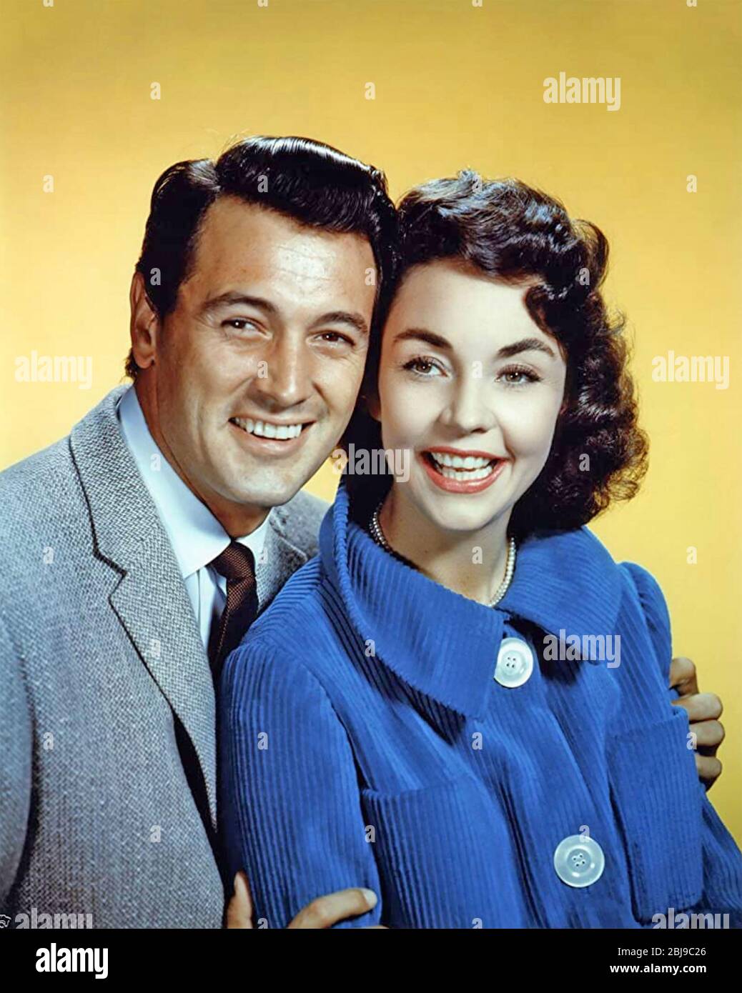 A FAREWELL TO ARMS Promotional photo for the 1957 20th Century Fox film with Jennifer Jones and Rock Hudson Stock Photo