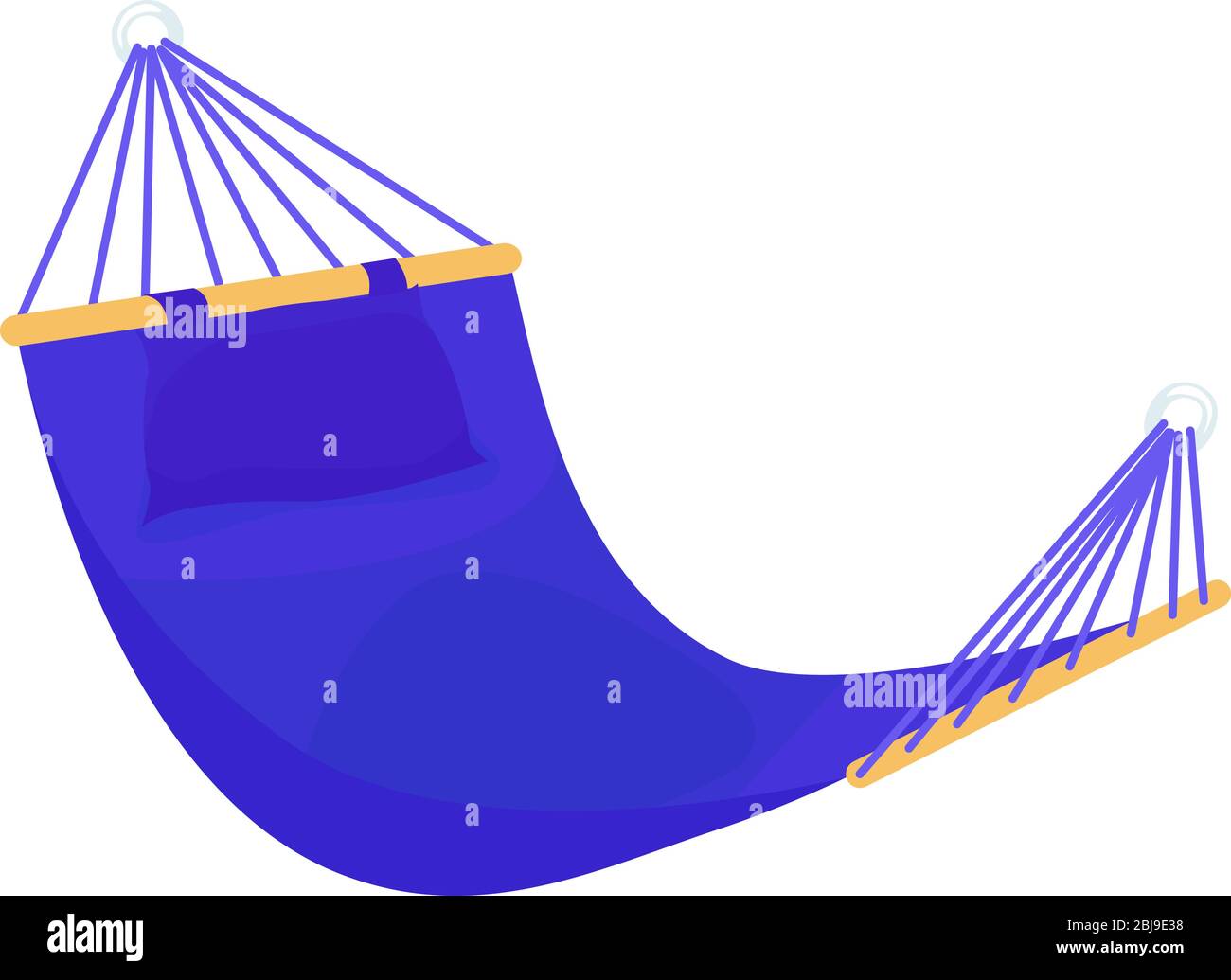blue hammock on a white background. vector stock illustration Stock ...