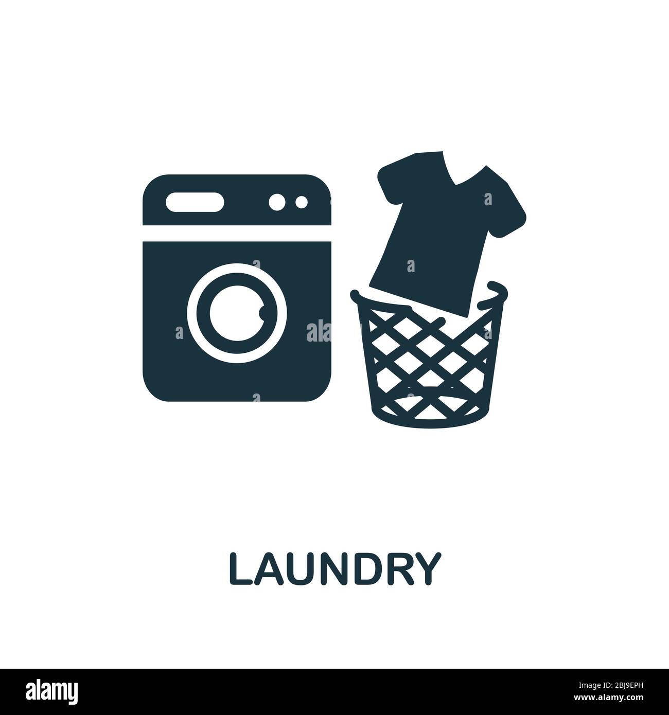 Laundry icon. Simple line element Laundry symbol for templates, web