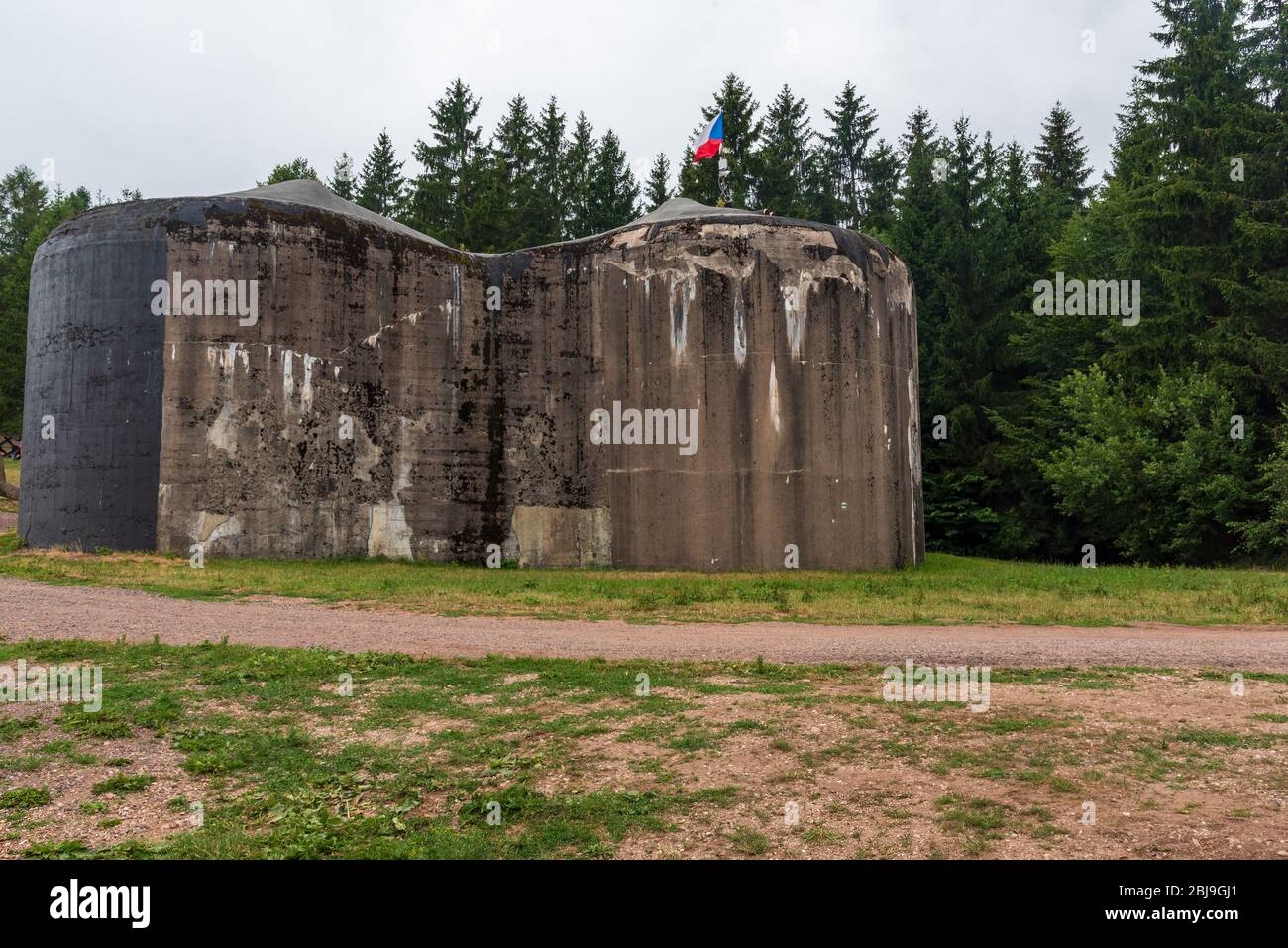 Stachelberg fortress above Trutnov town in southeastern end of Krkonose mountains built in 1937 - 1938 to protect Czechoslovakia aginstr Nazi Germany Stock Photo