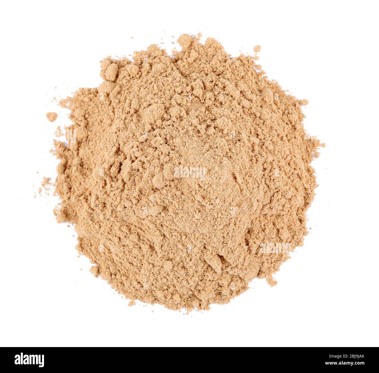 Powdered ginger isolated on white Stock Photo