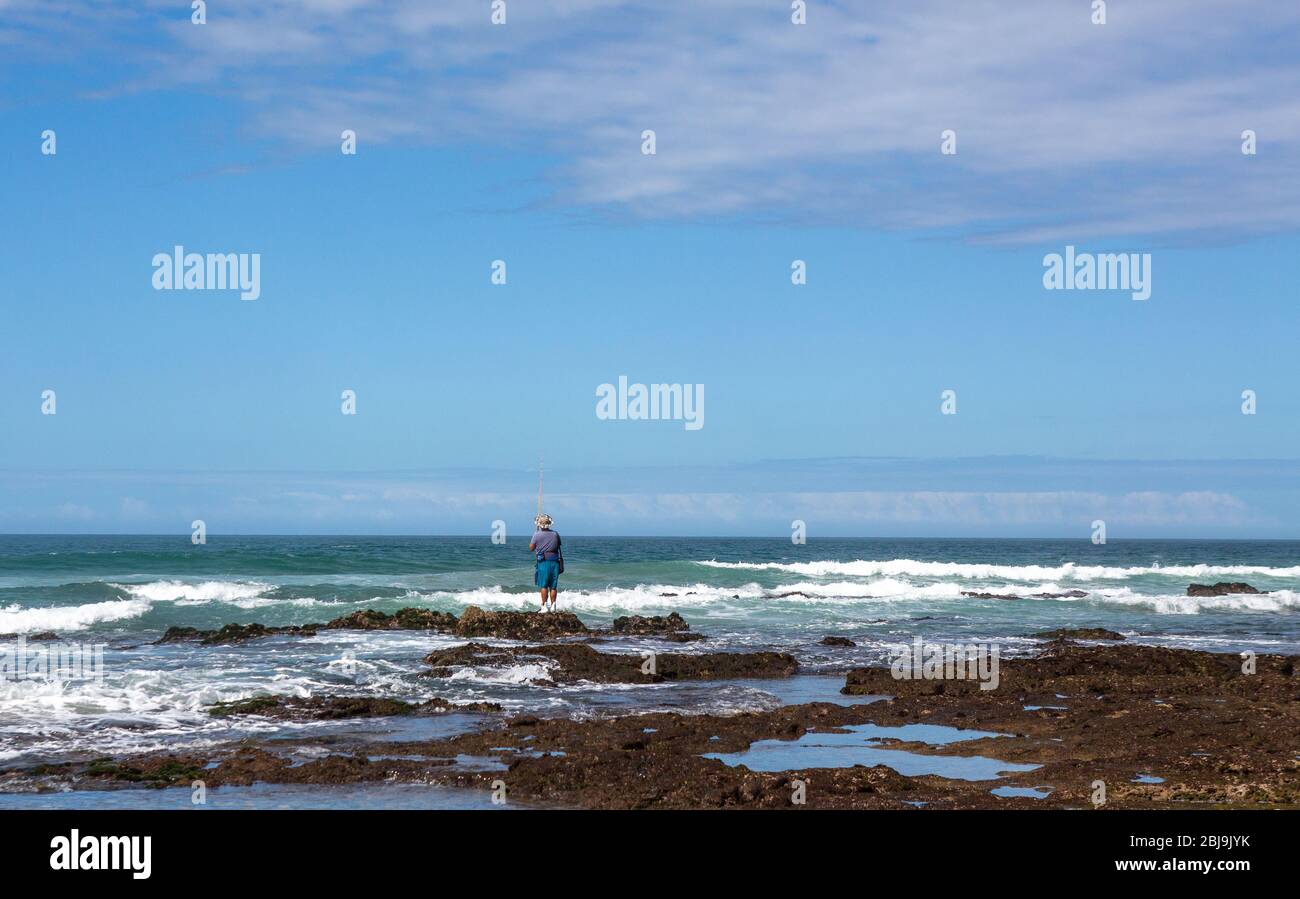 Fisherman in South africa Stock Photo