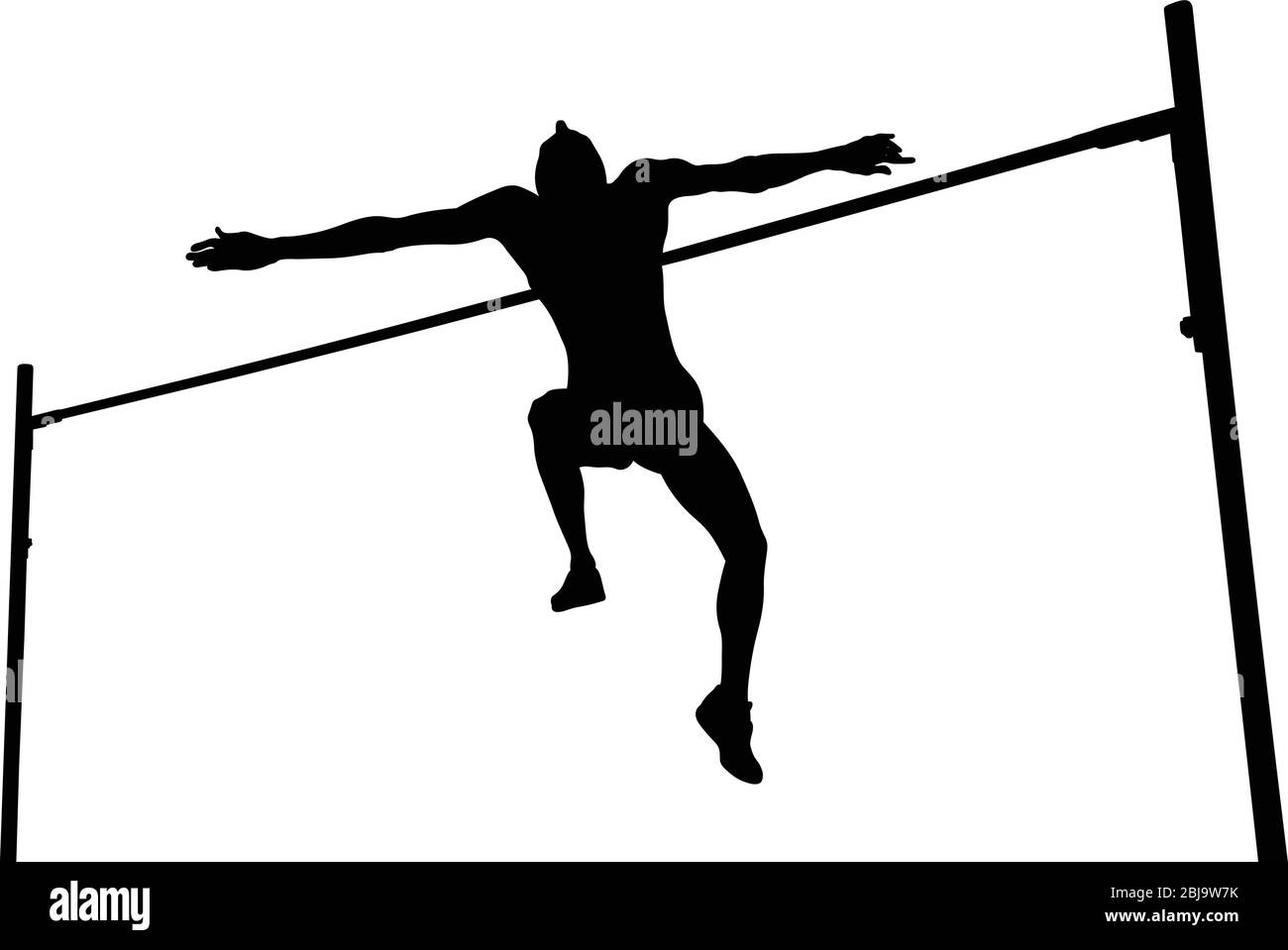 High Jumpman Vector High jump performance Stock Vector Images - Alamy