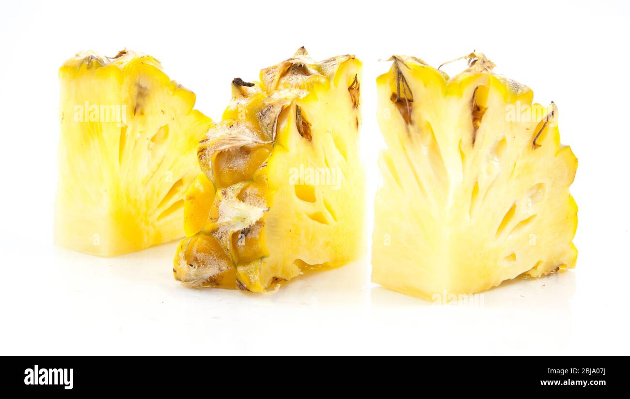 pineapple slices isolated on white background Stock Photo - Alamy