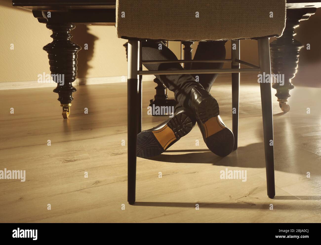 Musician feet, underside view Stock Photo Alamy