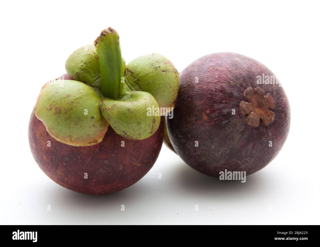 mangosteen queen of fruits on white background Stock Photo Alamy