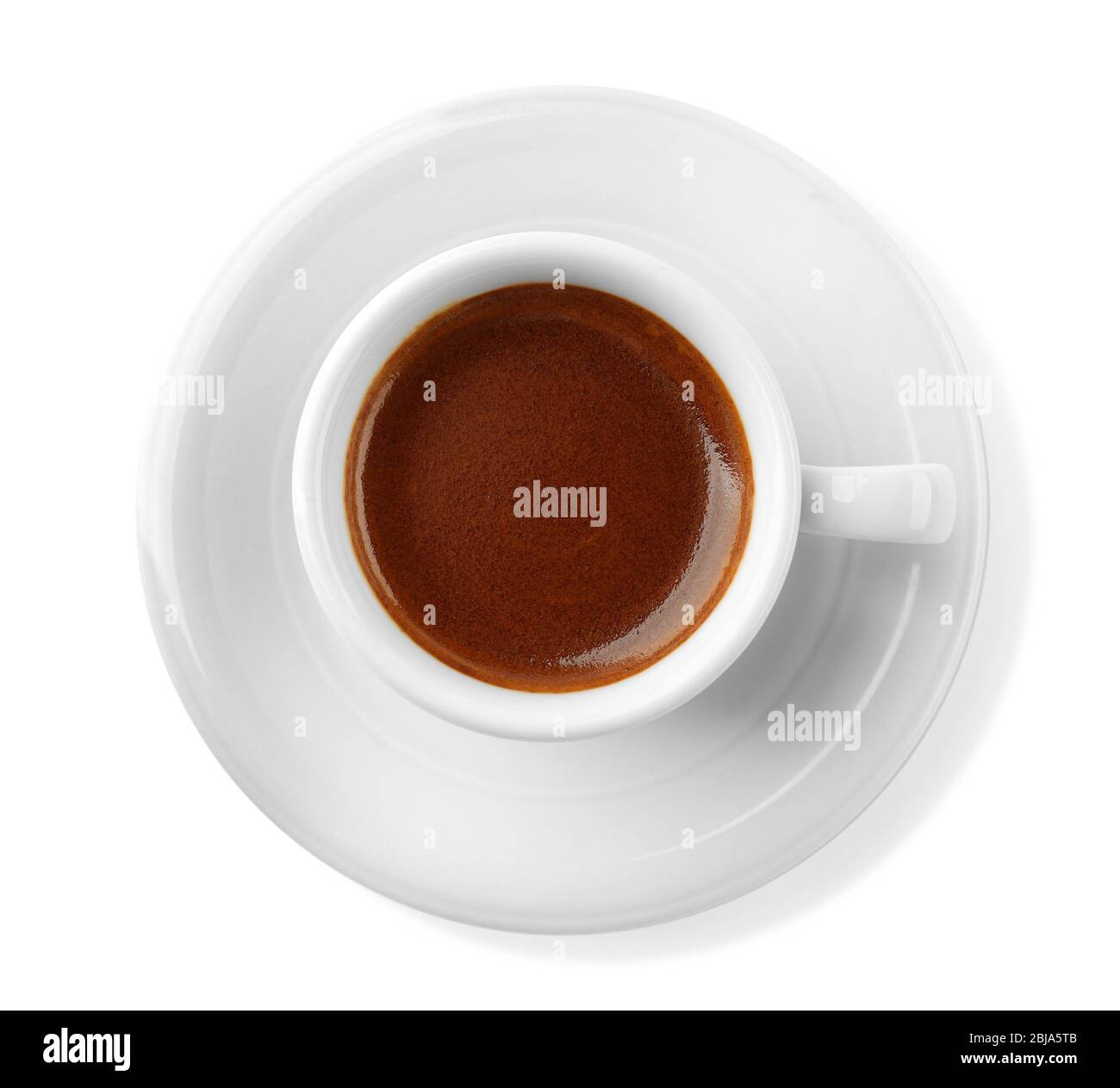 White cup of coffee and saucer on white background Stock Photo - Alamy