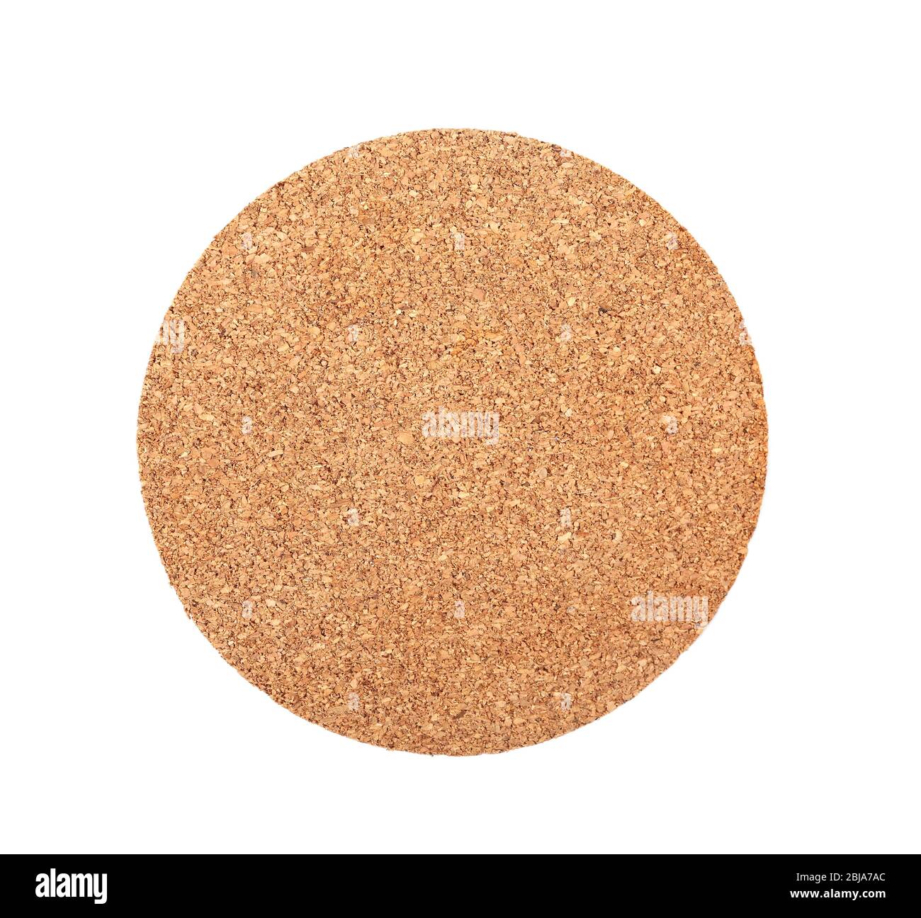 Table cork coaster on white background Stock Photo Alamy