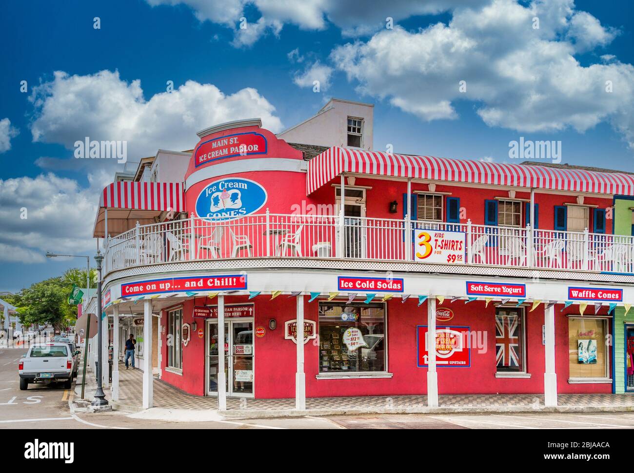 Main Street Ice Cream Nassau2 Stock Photo Alamy