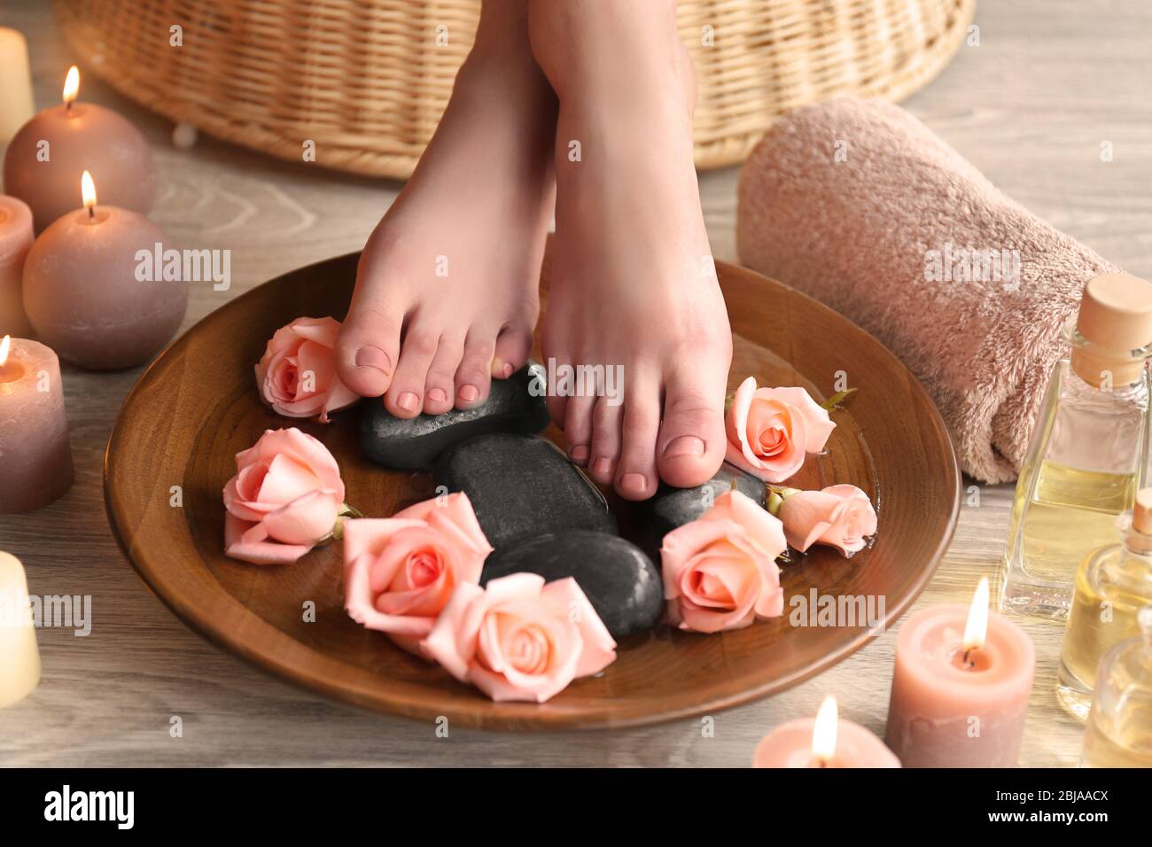 Female feet treatment. Spa concept Stock Photo Alamy
