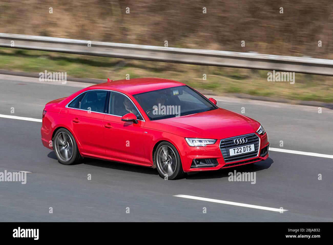 2016 red Audi A4 S Line TDI S-A; Vehicular traffic moving vehicles, driving  vehicle on UK roads, motors, motoring on the M6 motorway highway Stock  Photo - Alamy