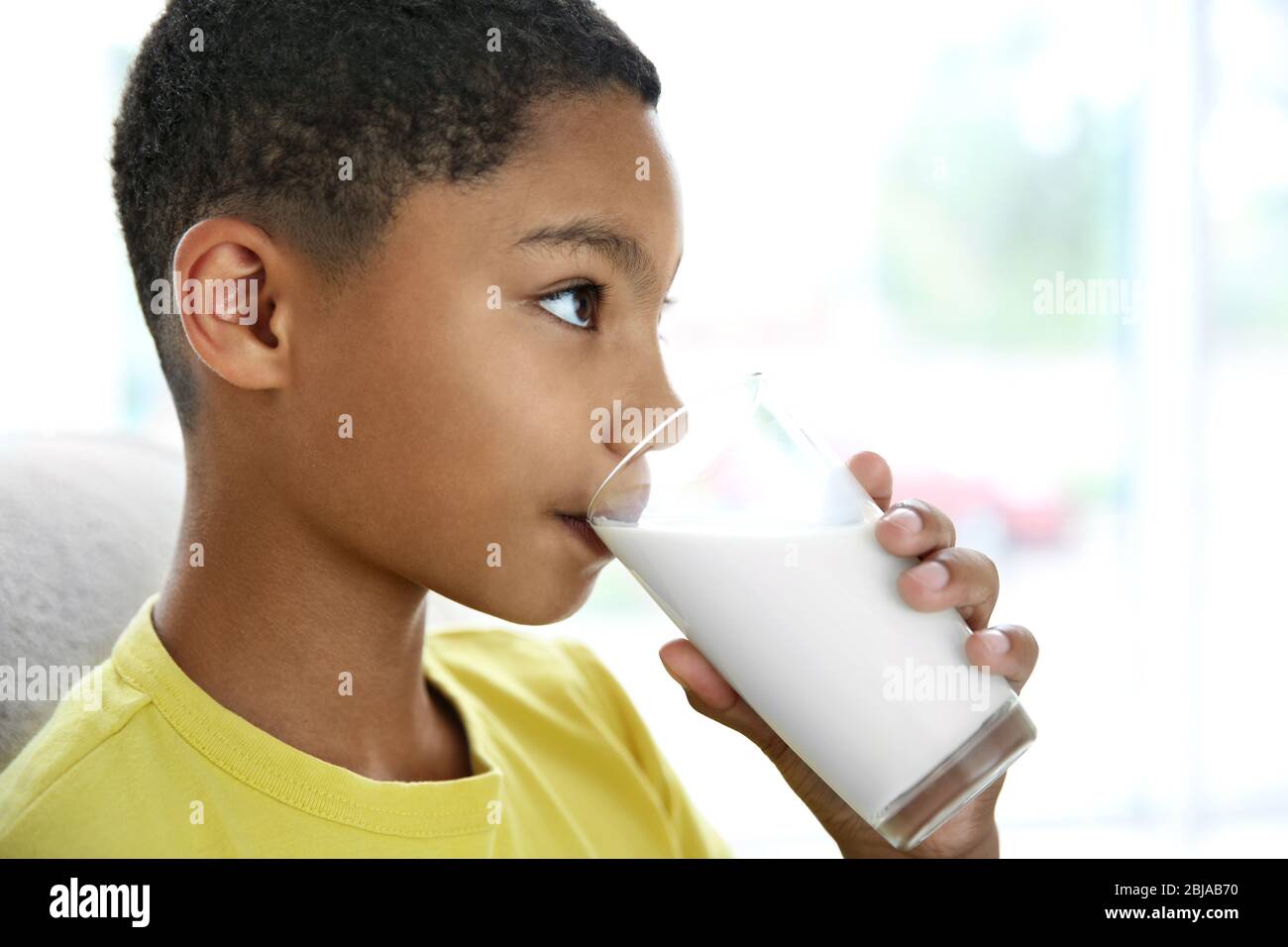 Boy drinking milk hi-res stock photography and images - Alamy