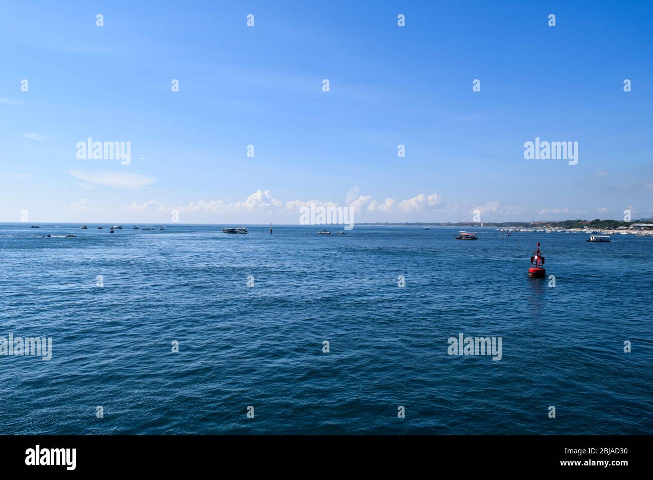 multiple nautical vessels in sea Stock Photo