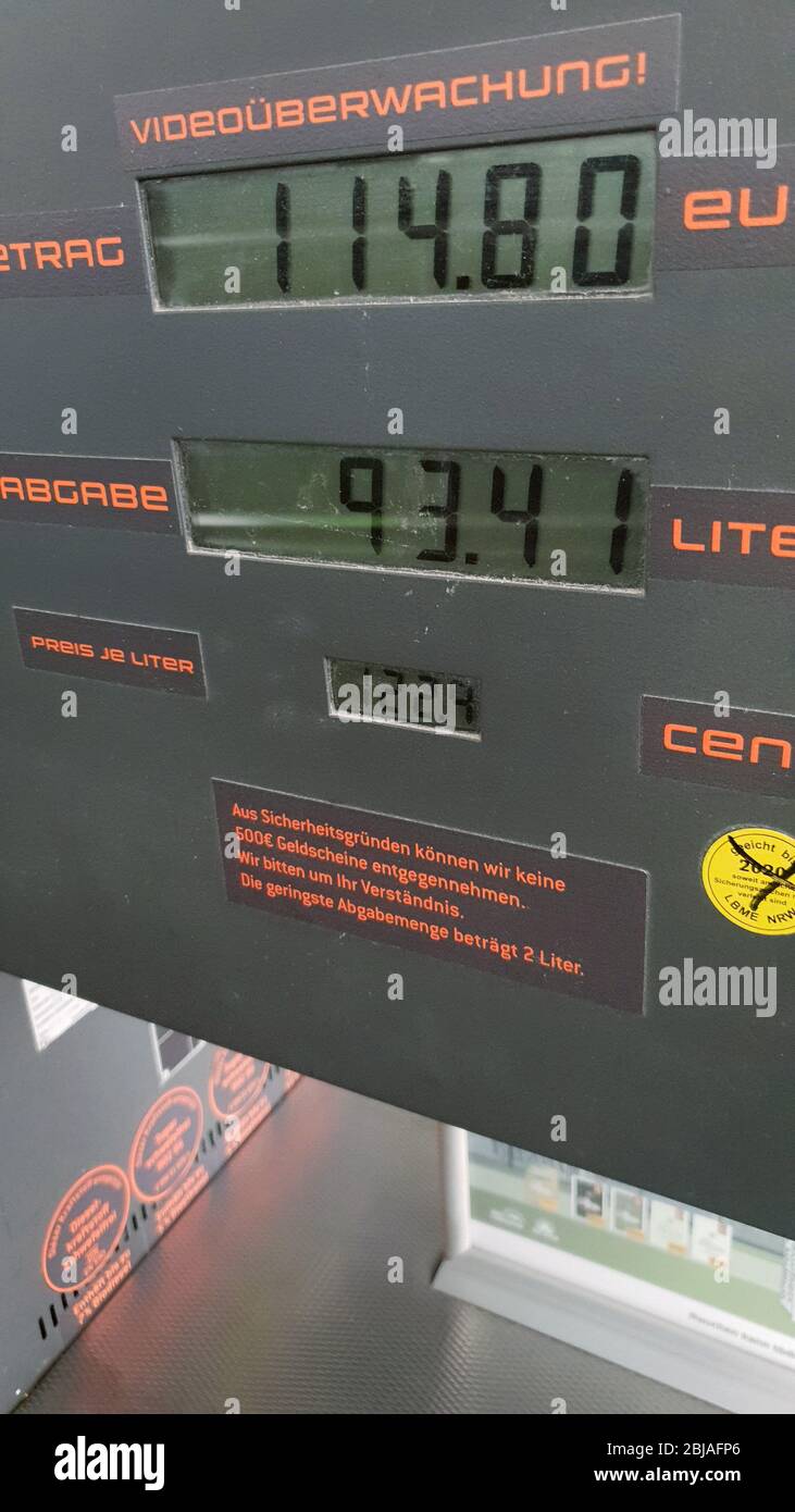 low price of gasoline, Germany Stock Photo