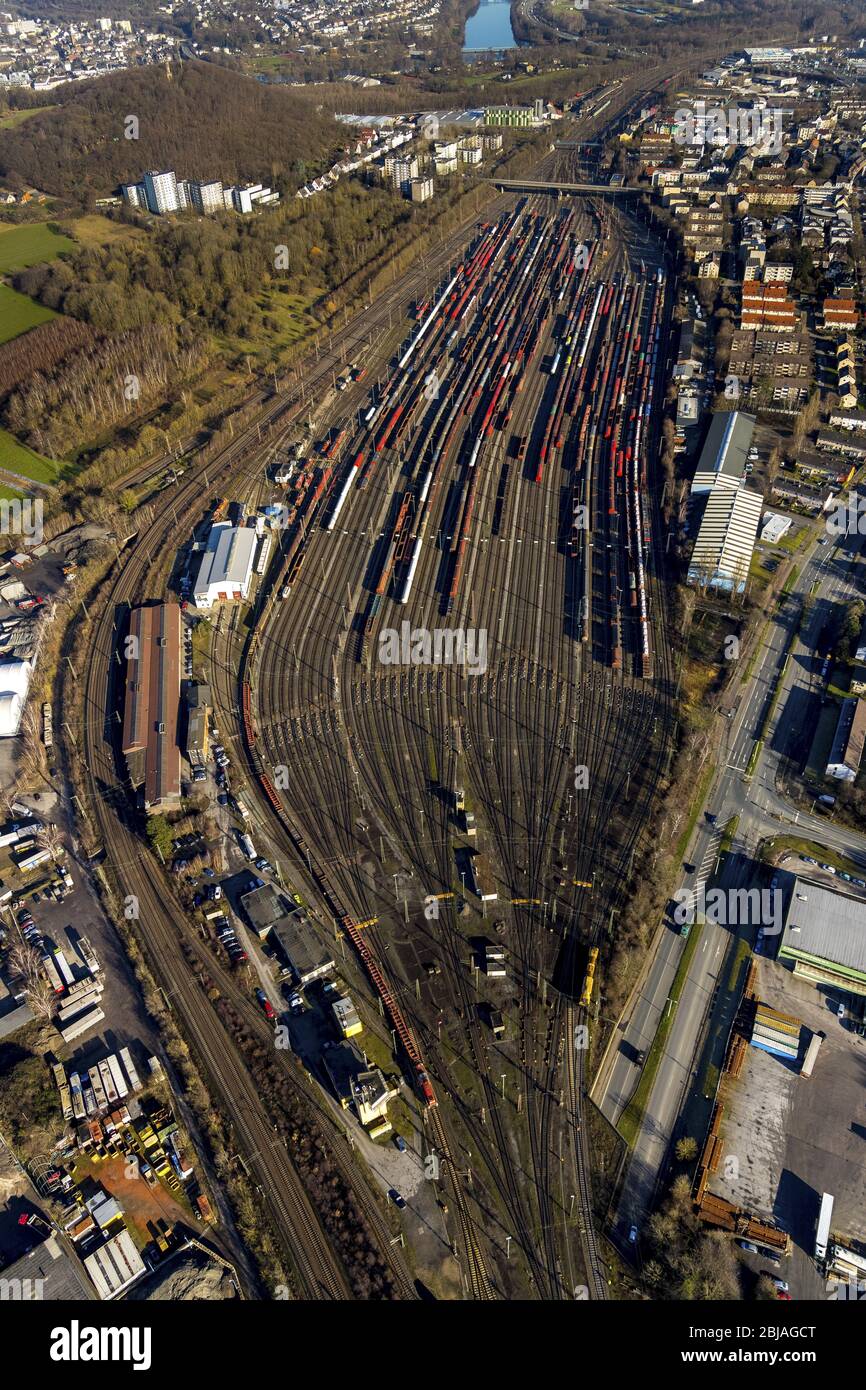 switchyards railroad yard HagenVorhalle, 21.01.2020, aerial view