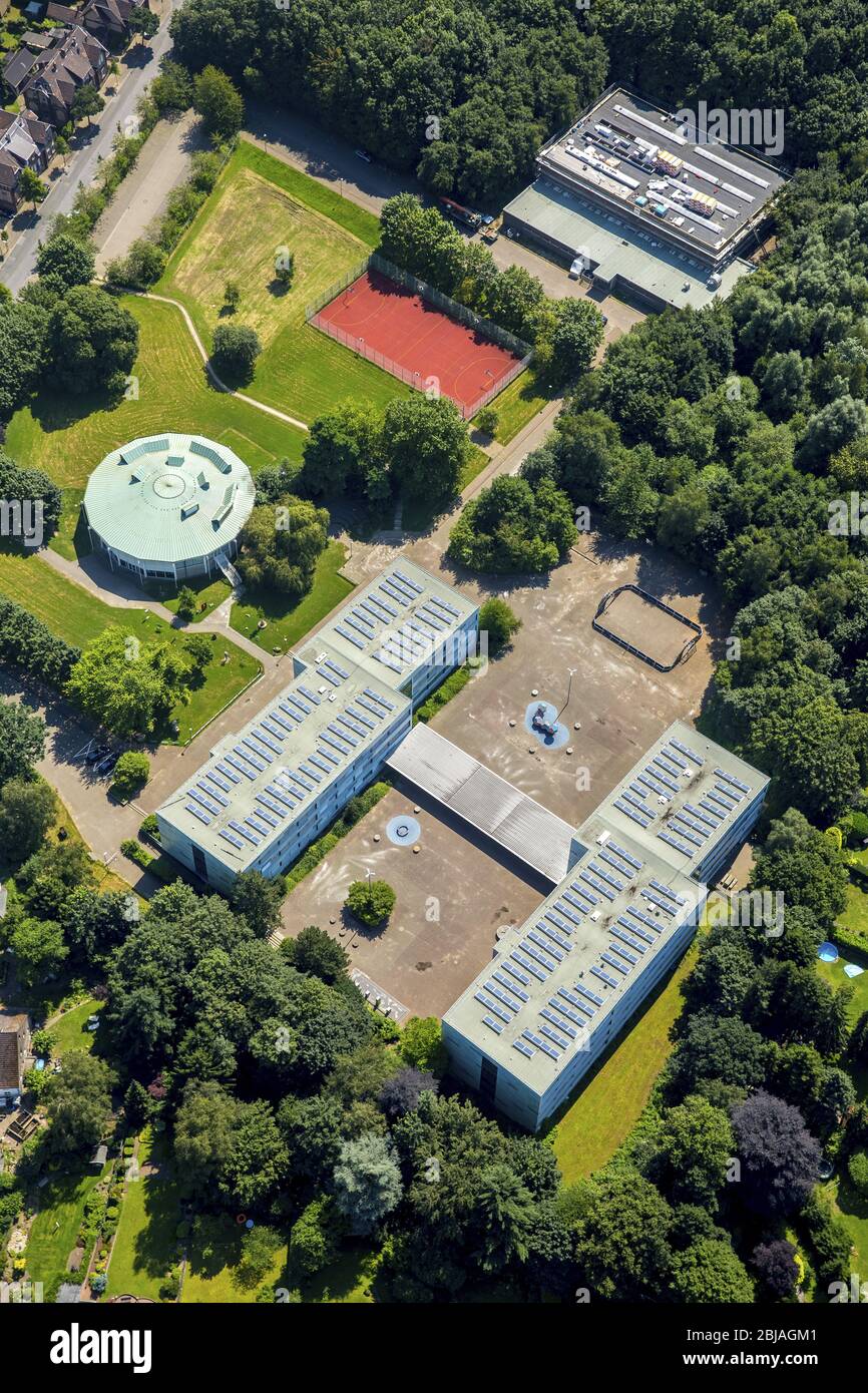 Heinrich-Heine-Gymnasium in Bottrop, 19.07.2016, aerial view, Germany,  North Rhine-Westphalia, Ruhr Area, Bottrop Stock Photo - Alamy