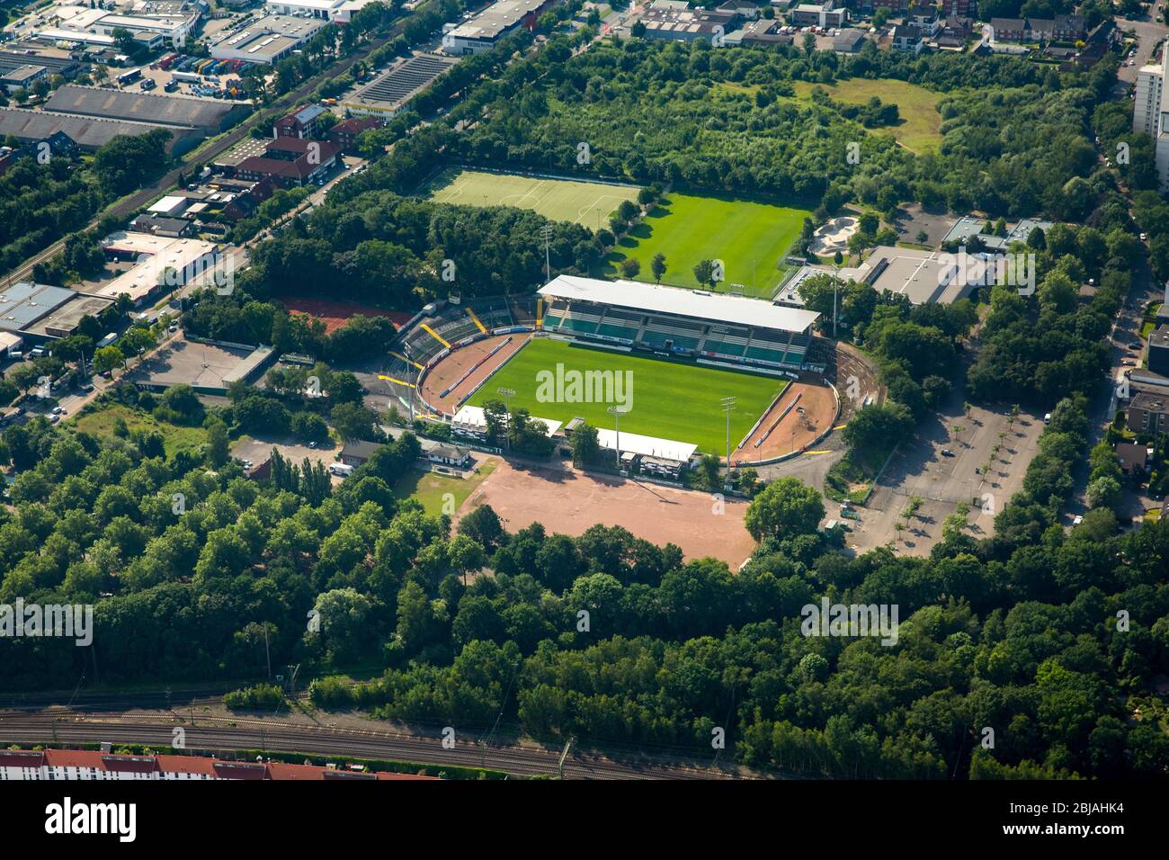 , Stadium Preussen  Muenster, 07.06.2016, aerial view, Germany, North Rhine-Westphalia, Munster Stock Photo