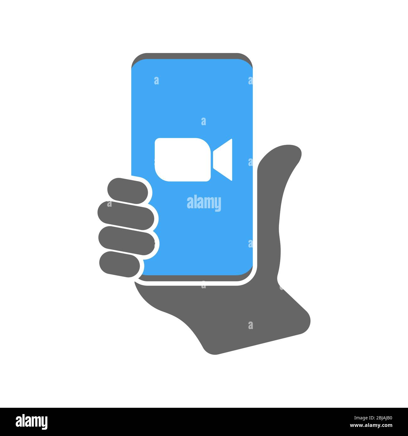 Camera icon on smartphone. Vector Illustration. EPS 10 Stock Vector