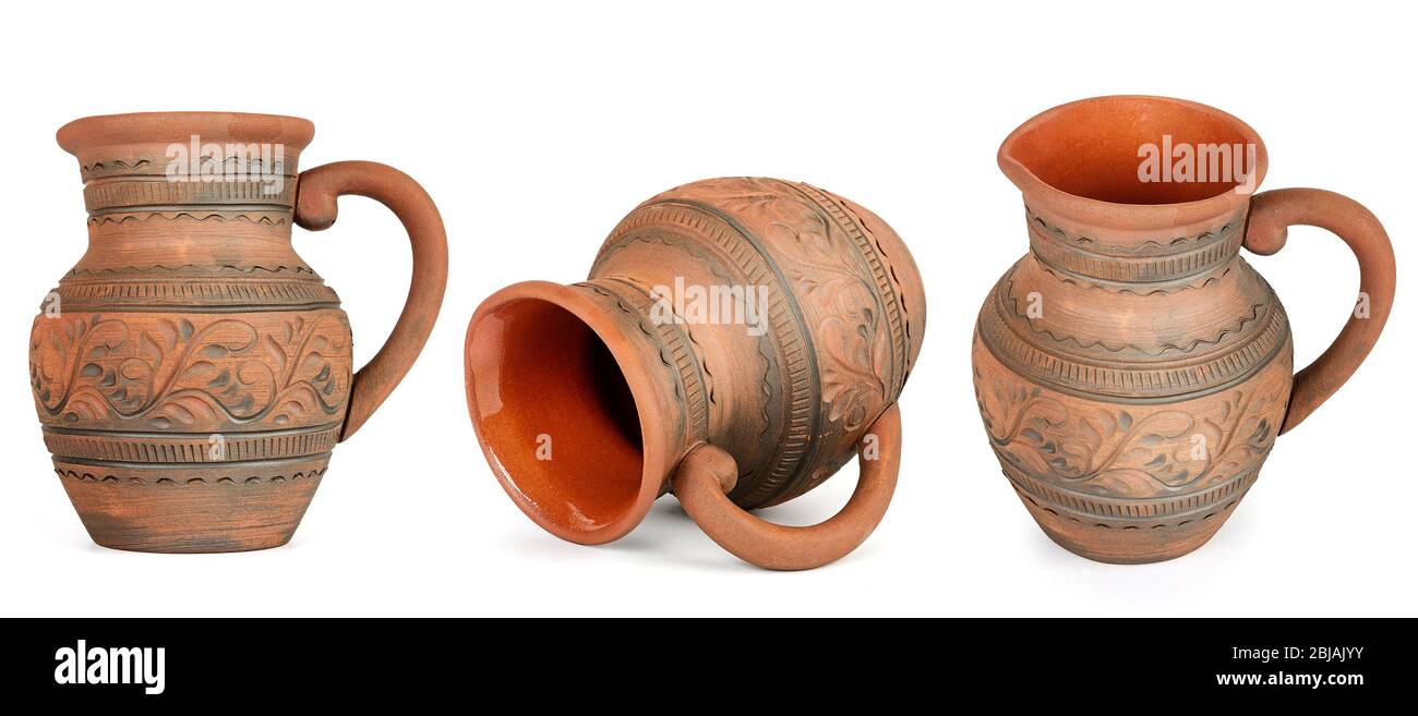 https://c8.alamy.com/comp/2BJAJYY/collection-clay-jugs-from-different-angles-isolated-on-white-background-2BJAJYY.jpg