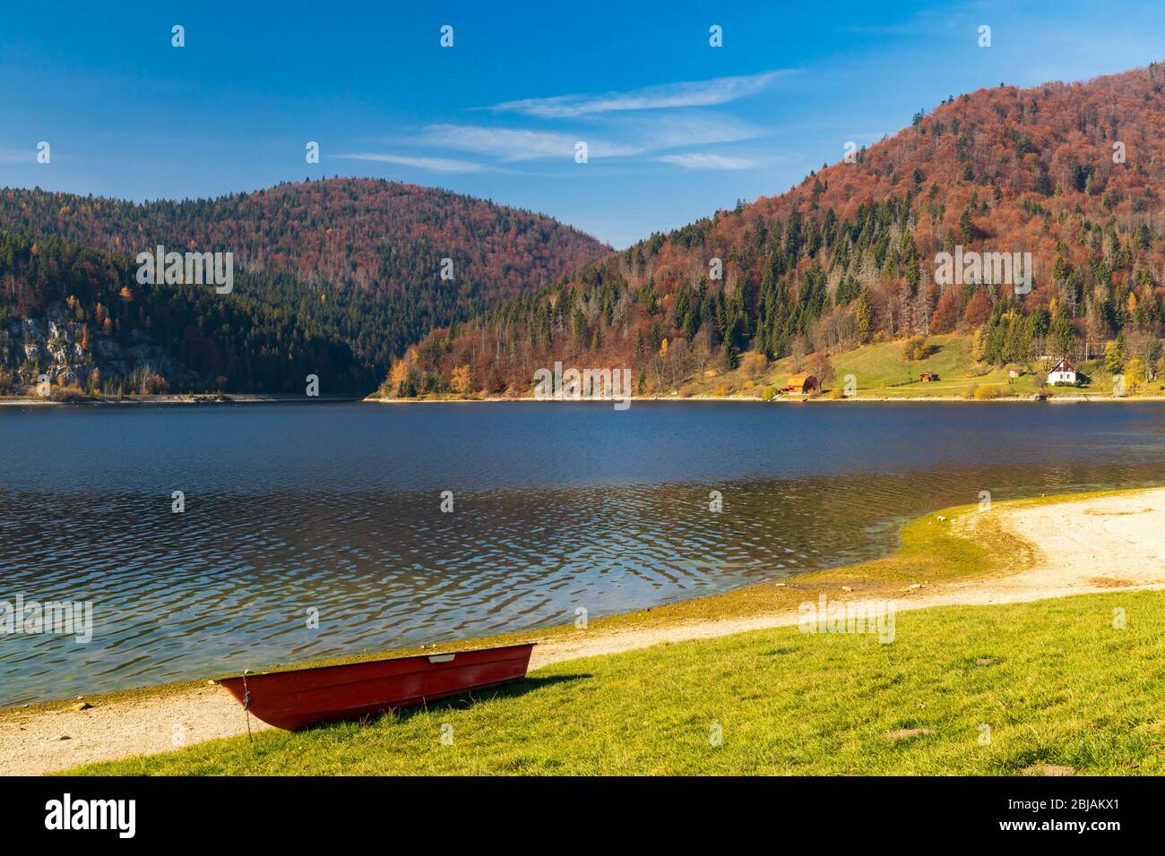 Palcmanska Masa lake near Dedinky, National Park Slovensky Raj, Slovakia Stock Photo