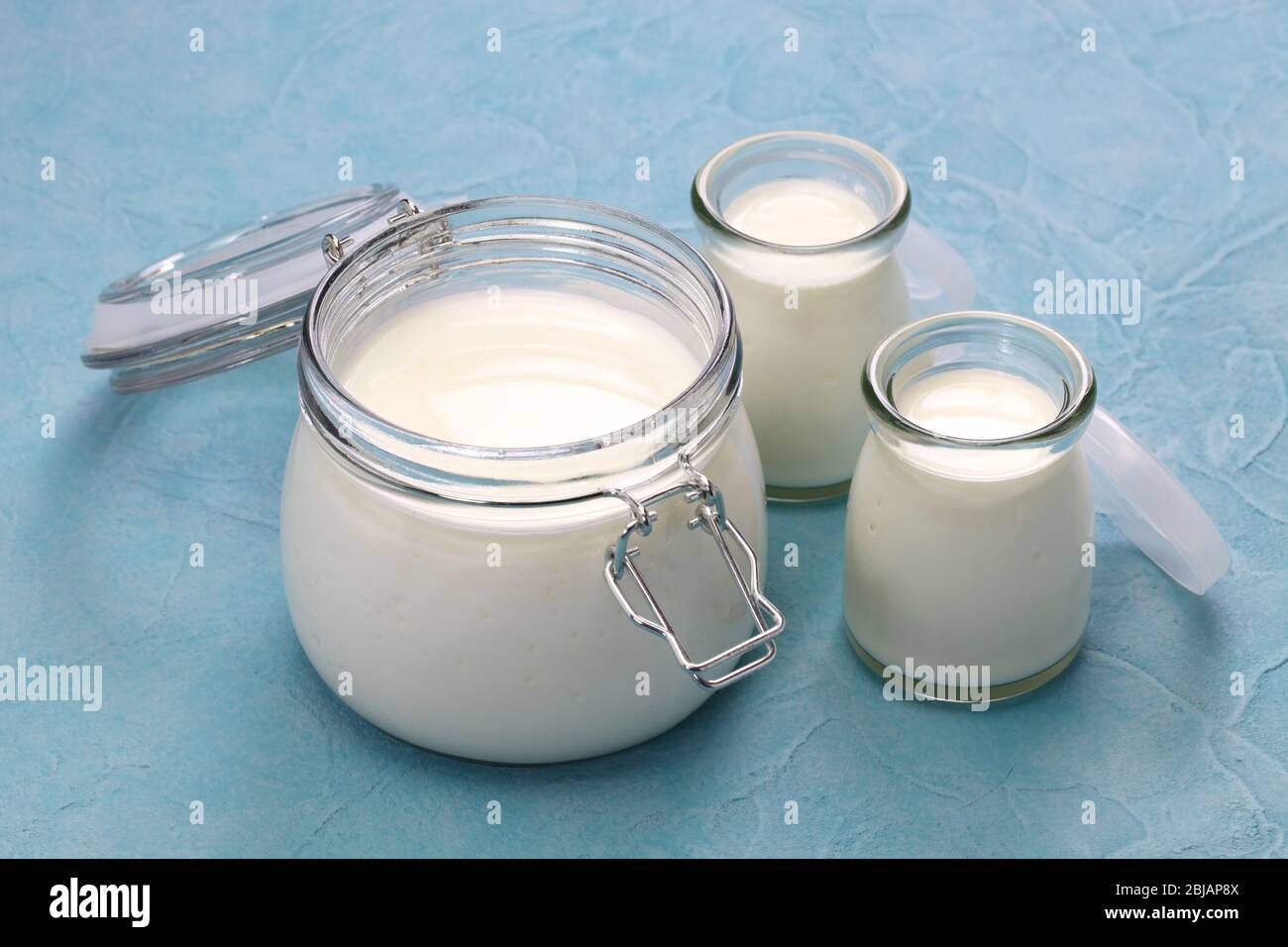how to make kefir yogurt,  finished Stock Photo
