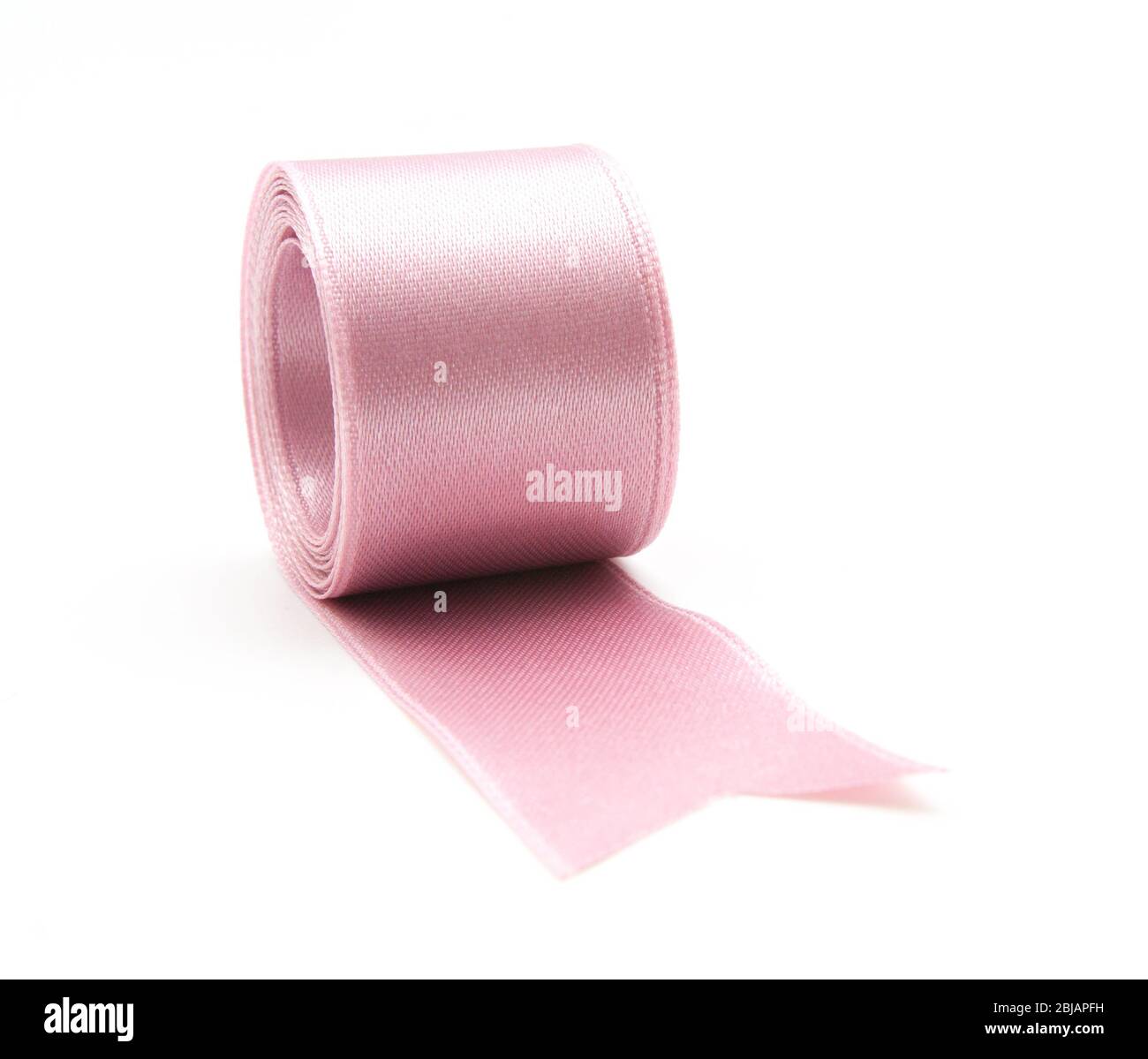Pink ribbon bow in isolated on white background Stock Photo - Alamy