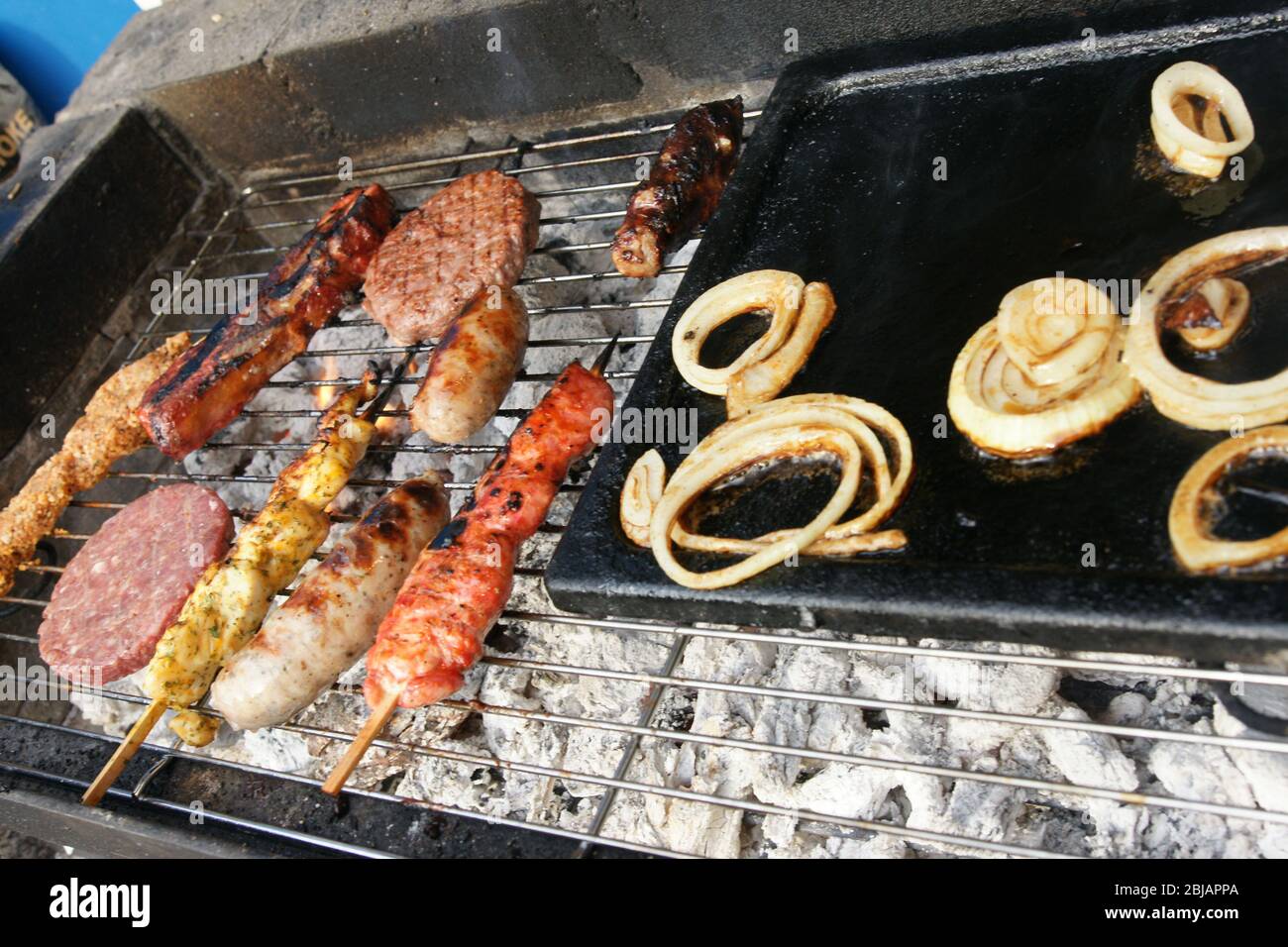 summer barbecue, covid19 lockdown Stock Photo
