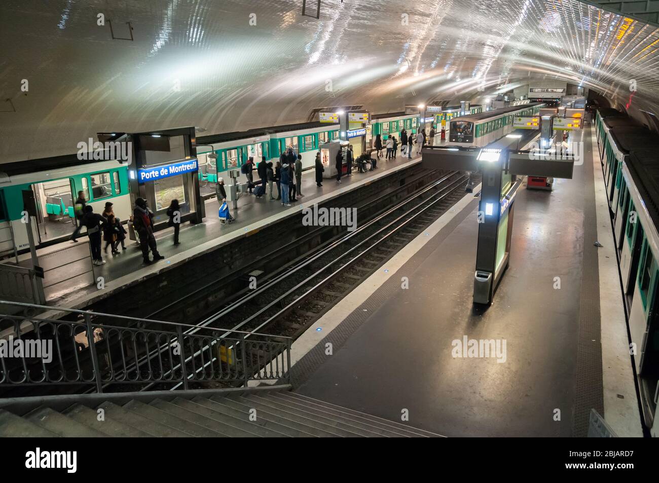 Paris, France. January 28th, 2012. A metro station in Paris. Porte de  Montreuil Stock Photo - Alamy