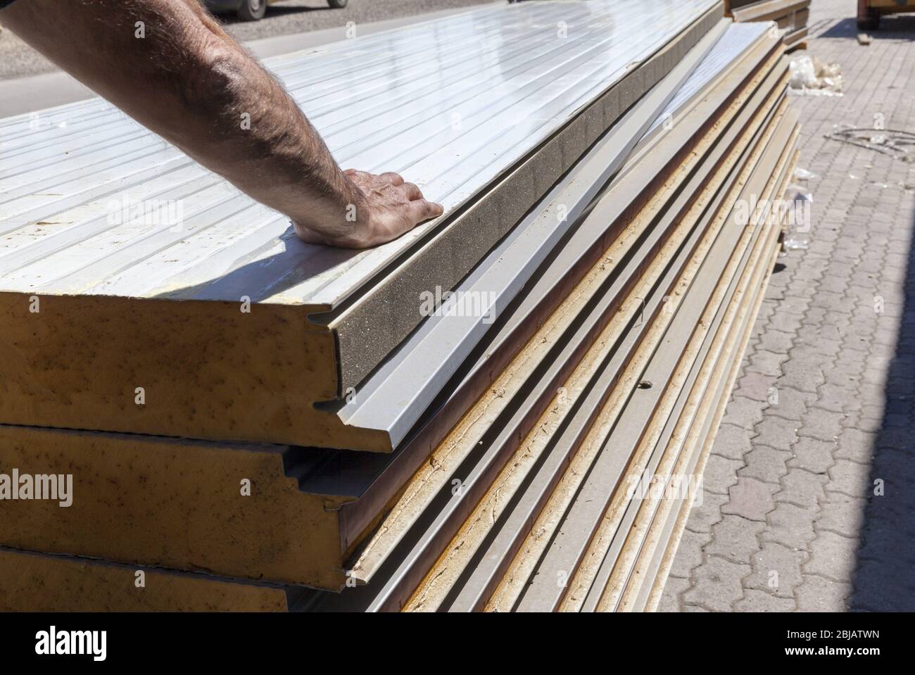 insulation panels for refrigerators on site Stock Photo Alamy
