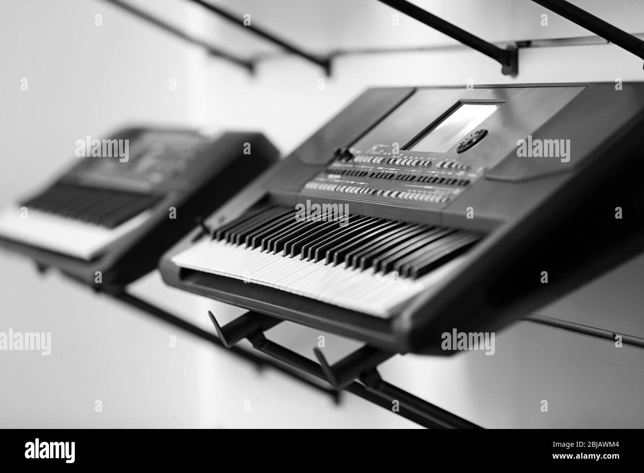 Electronic synthesizer, closeup Stock Photo Alamy
