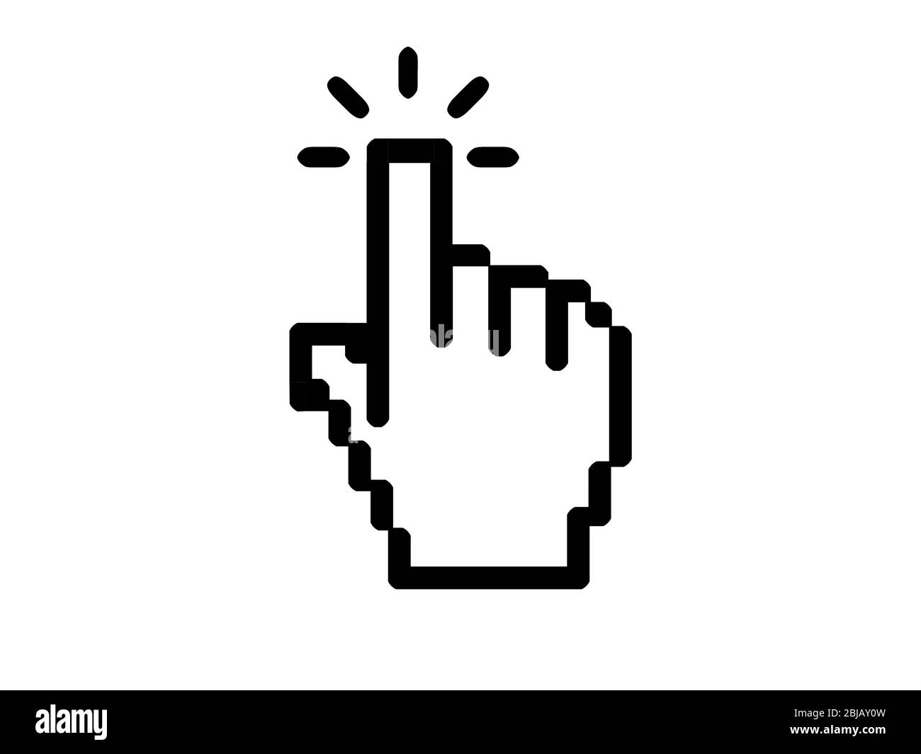 Hand cursor icon vector graphic design Stock Photo