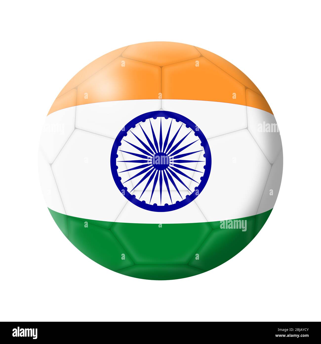 An India soccer ball football illustration isolated on white with clipping path Stock Photo