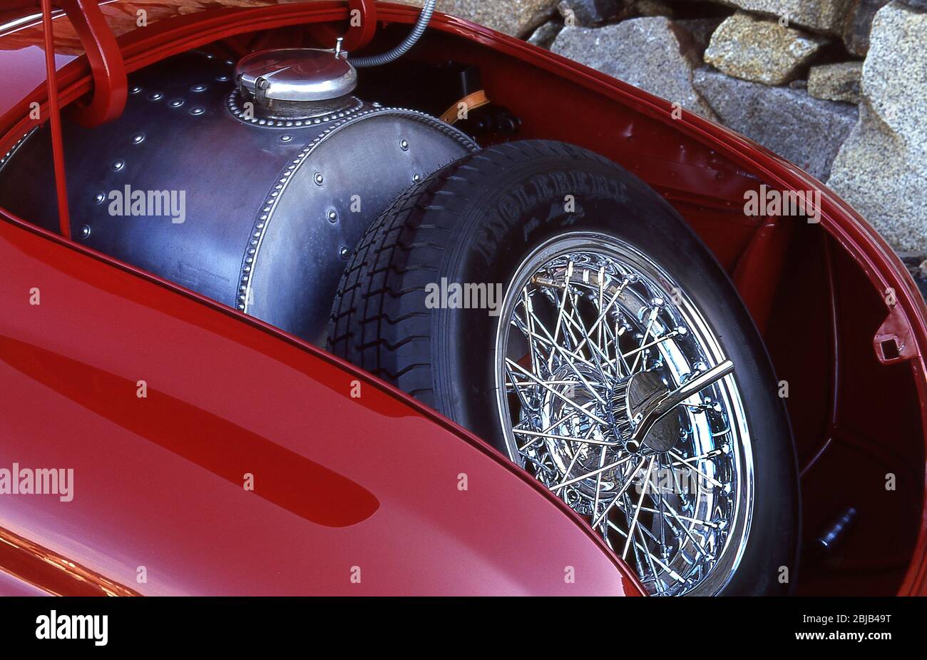 1949 Ferrari 166MM Barchetta., Body by Carrozzeria Touring of Milan. Stock Photo