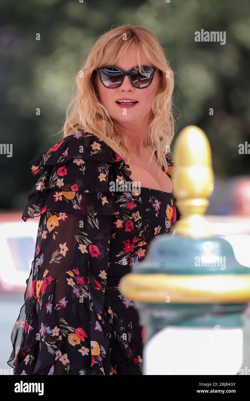 VENICE, ITALY - SEPTEMBER 04: Kirsten Dunst is seen during the 74. Venice Film Festival on September 4, 2017 in Venice, Italy Stock Photo