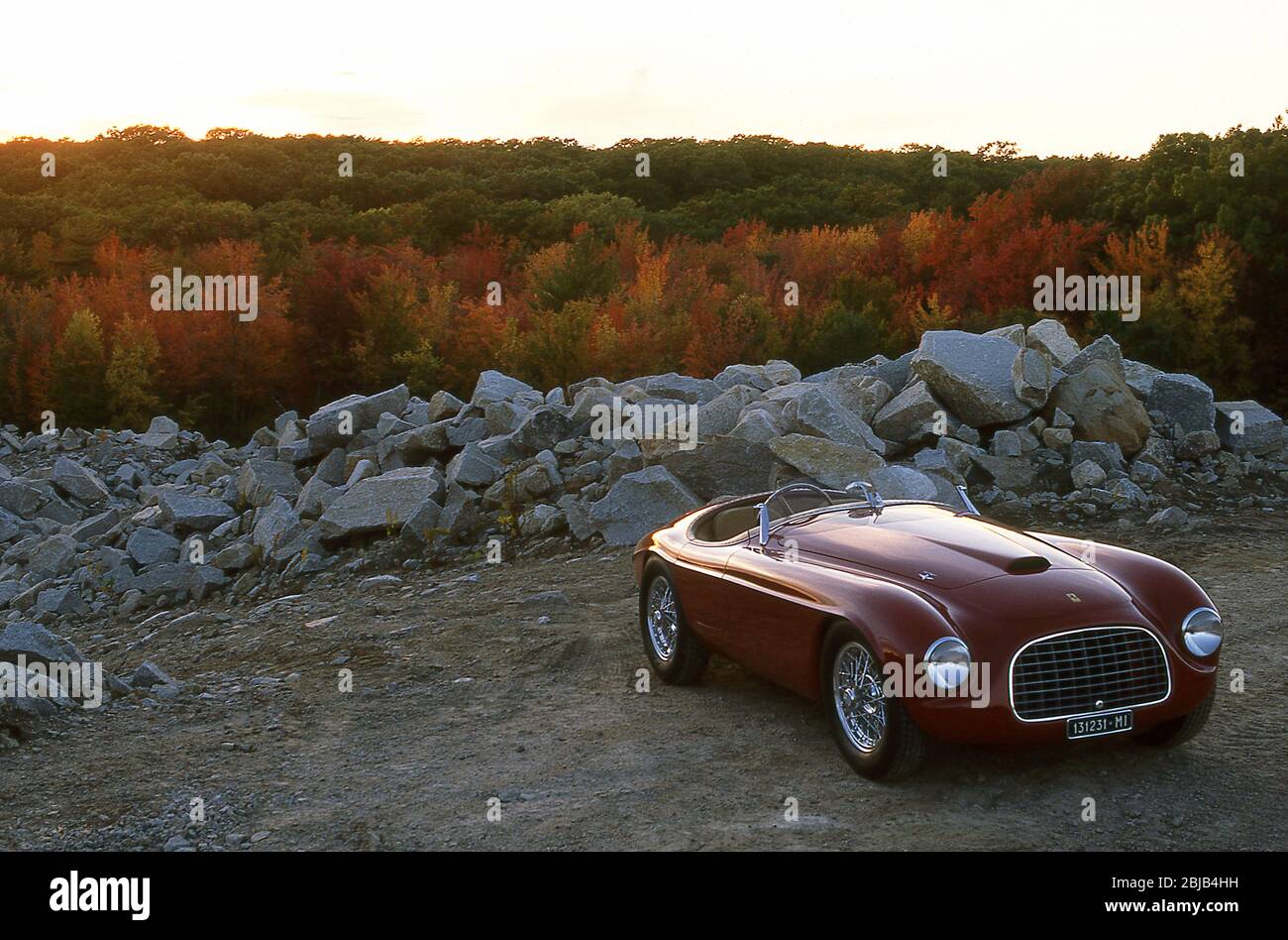 1949 Ferrari 166MM Barchetta., Body by Carrozzeria Touring of Milan. Stock Photo