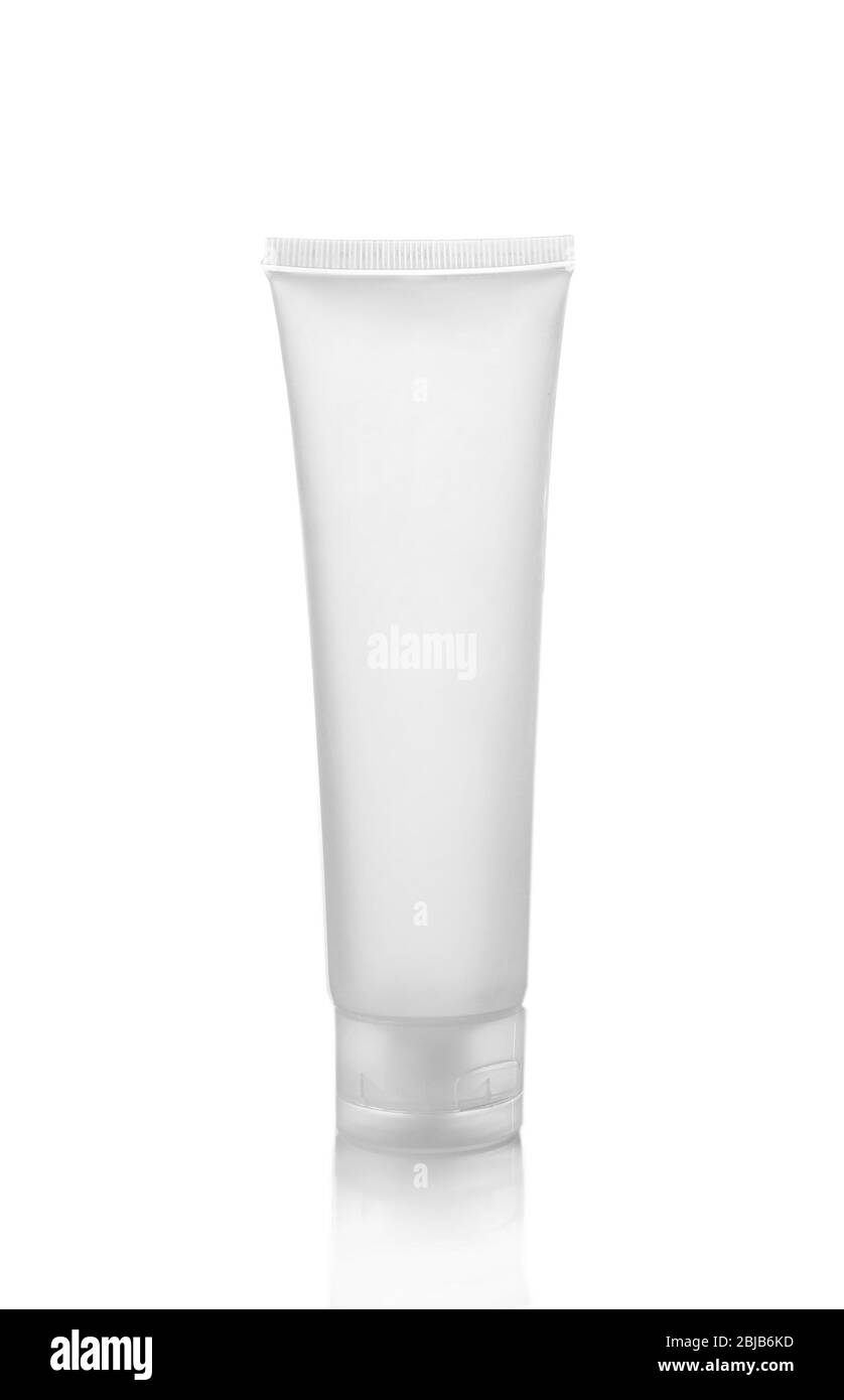 Cosmetic tube isolated on white Stock Photo - Alamy