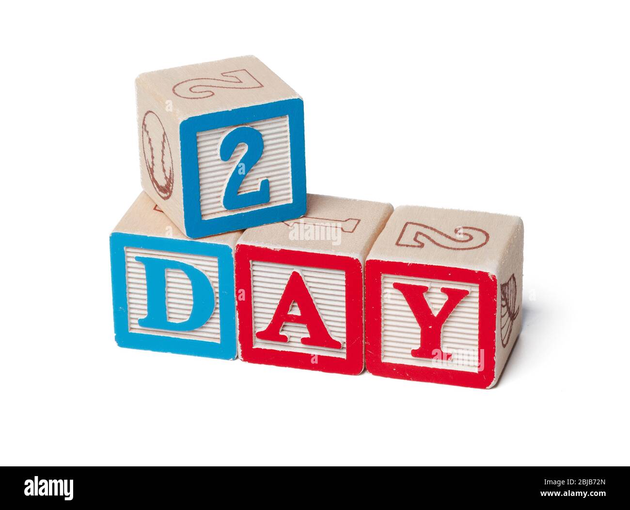 Colorful alphabet blocks. Word day isolated