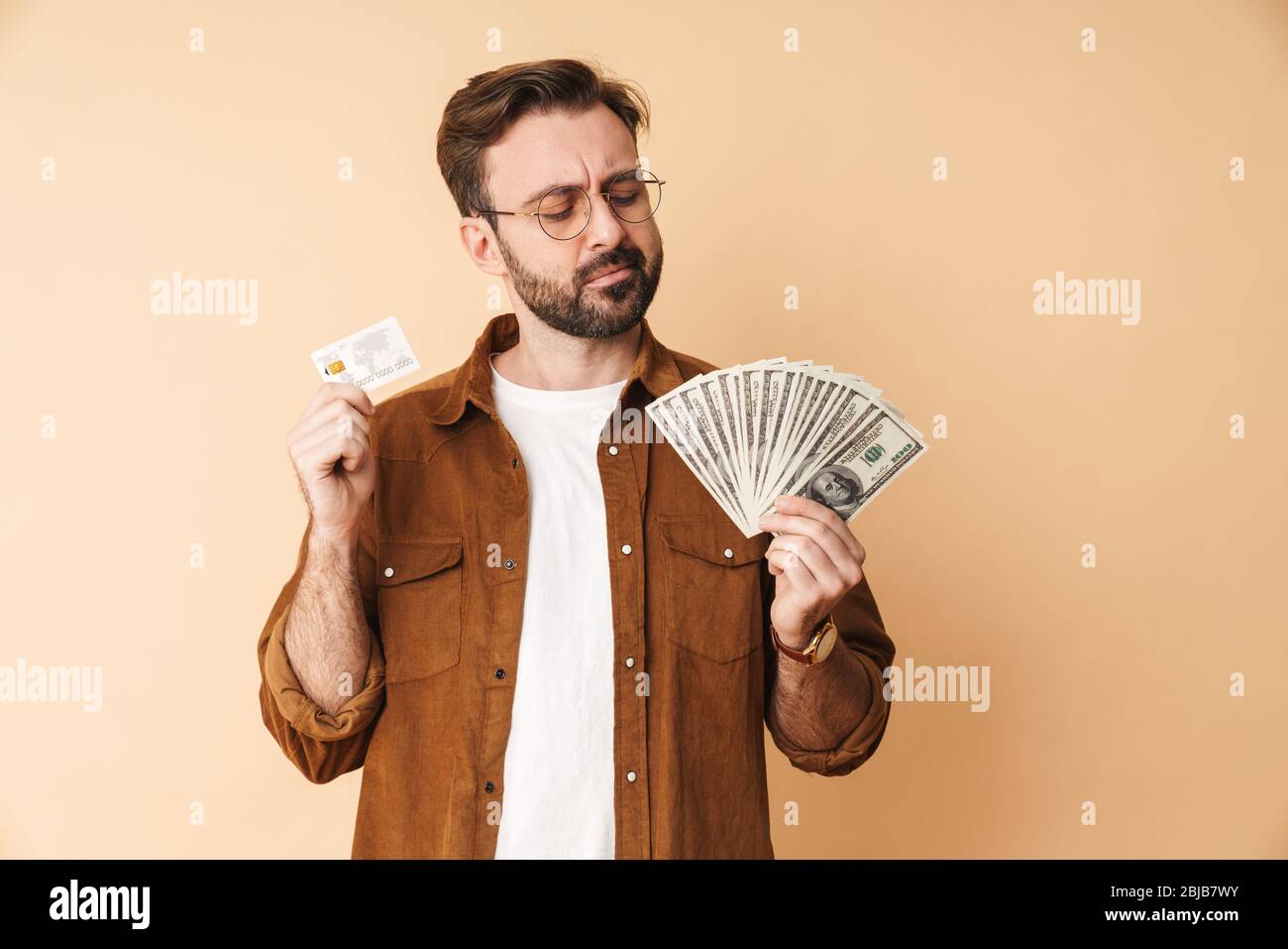 Photo handsome unshaved man hi-res stock photography and images - Alamy