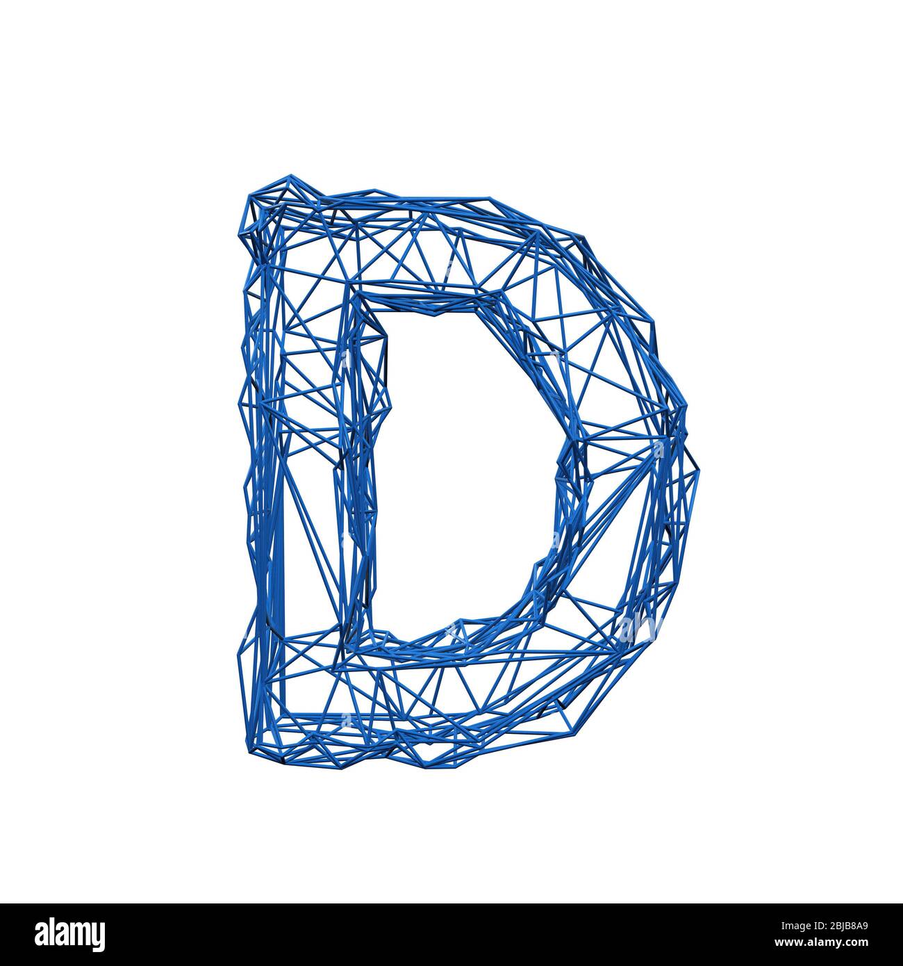 Letter D wire frame low poly alphabet. 3D rendering Stock Photo - Alamy