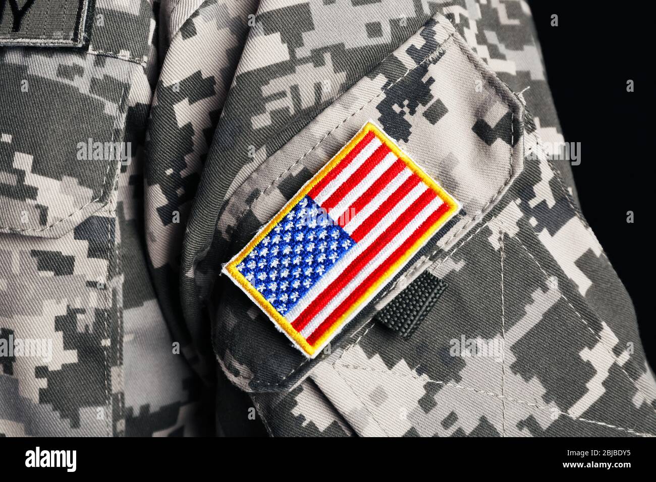USA Flag and U.S. Army Patch on Military Uniform - Close Up Stock Image -  Image of patriot, shoulder: 55689611