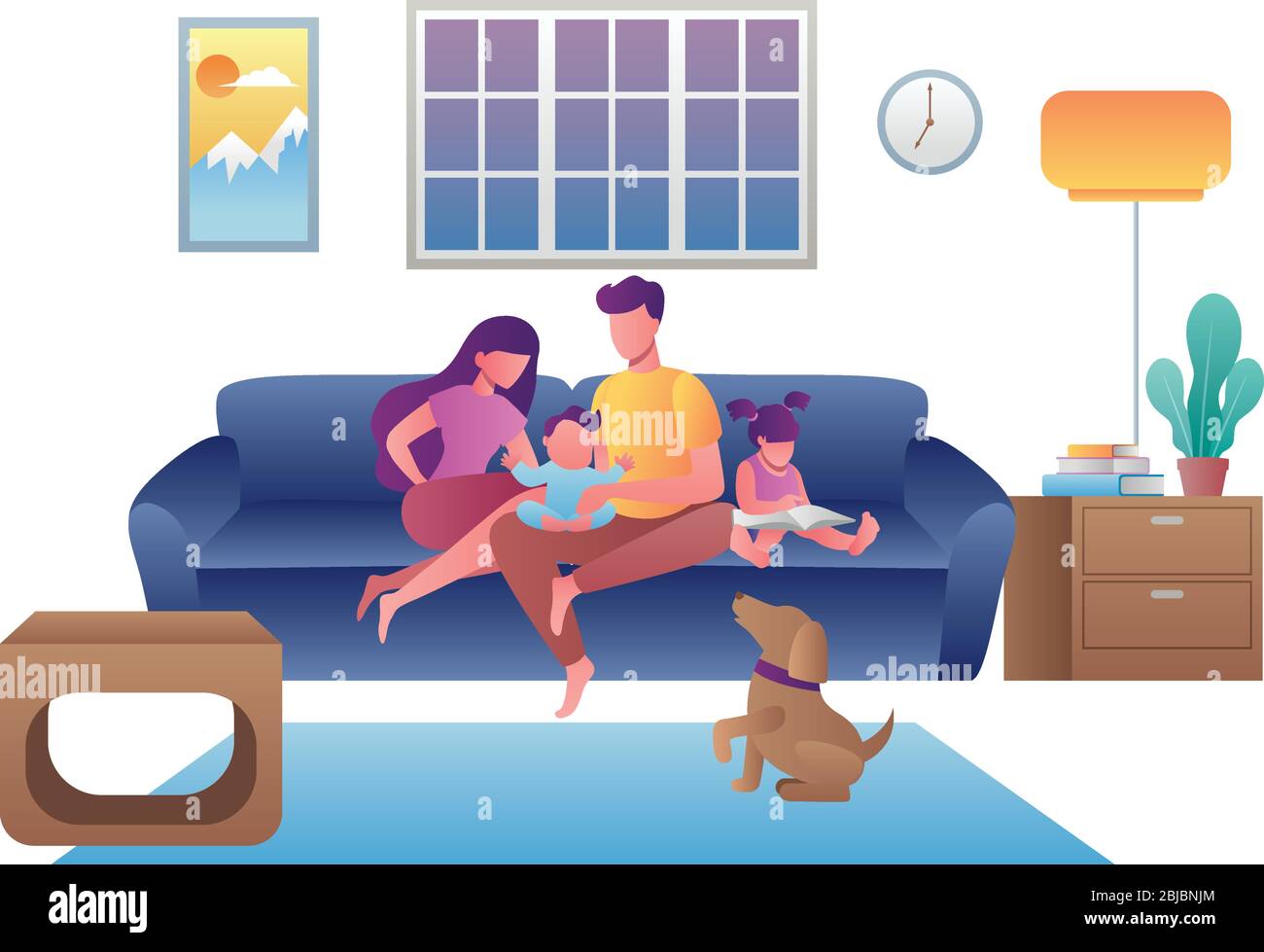 Staying at Home 2 Stock Vector