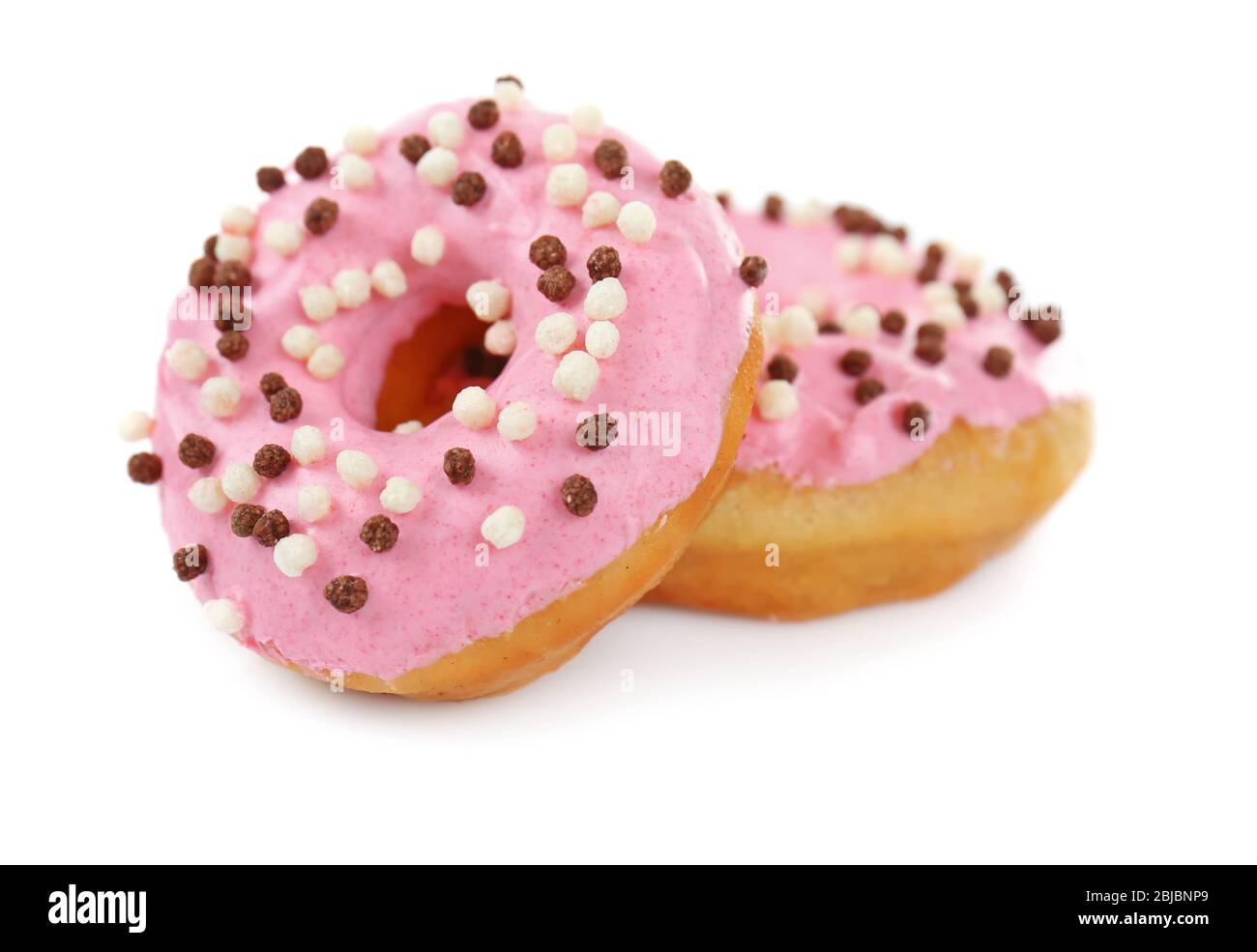 Delicious donuts isolated on white Stock Photo - Alamy