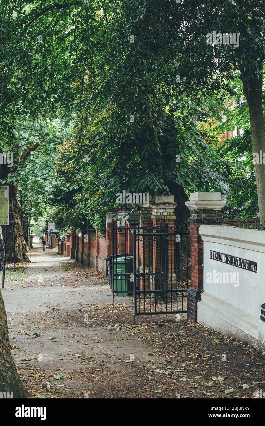 Fitzjohn's Avenue in Hampstead, which has some of the most expensive
