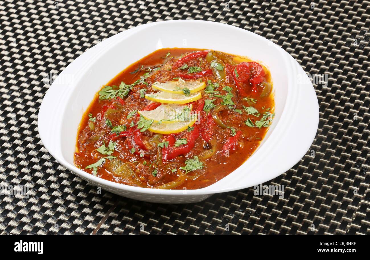 Delicious Indian Fish Curry Stock Photo - Alamy