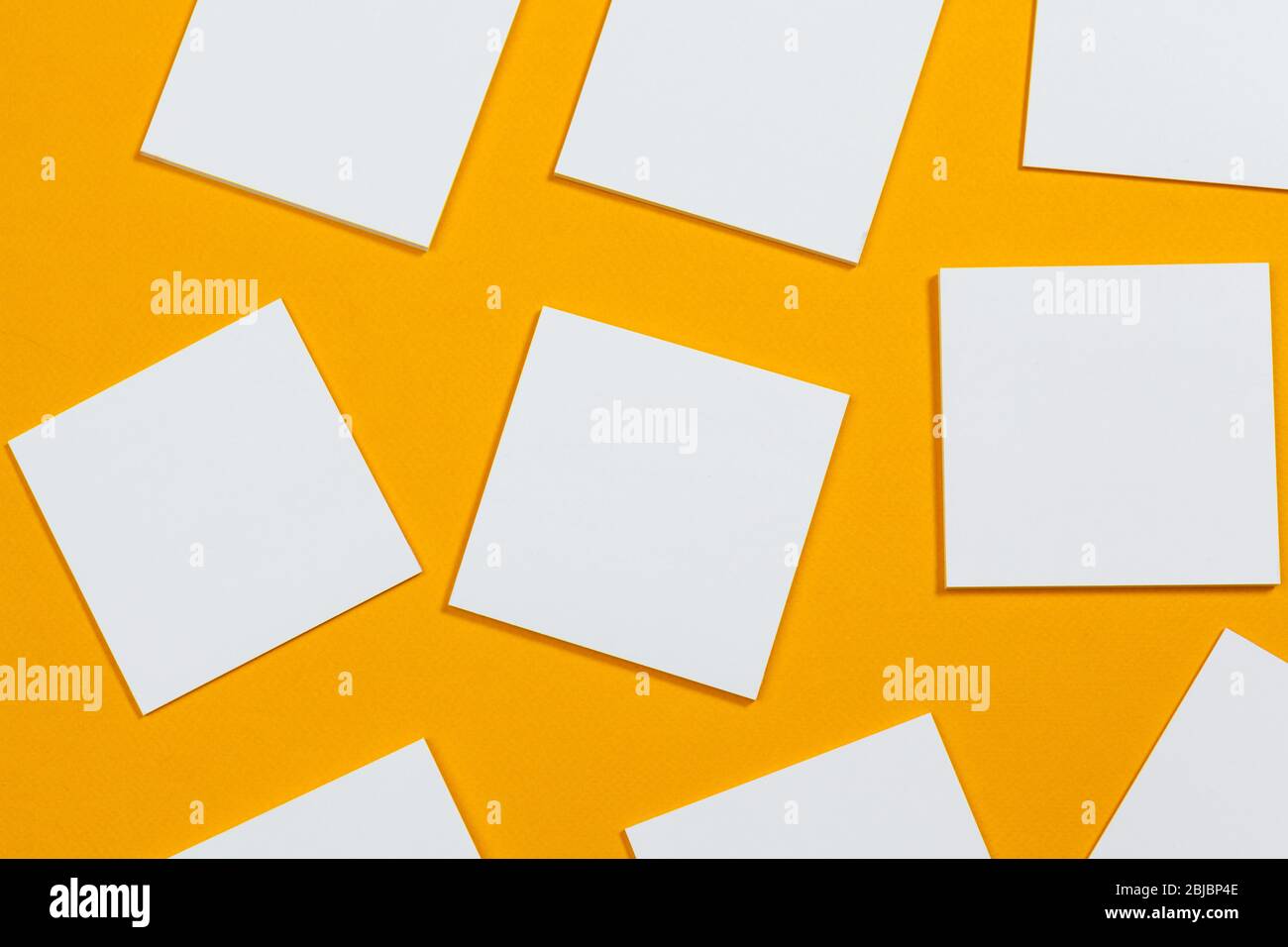 Download Mock Up Concept Cards Papers On Yellow Background Top View Flat Lay Copy Space Stock Photo Alamy PSD Mockup Templates