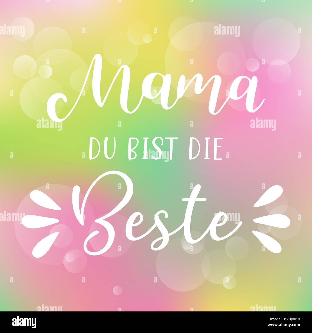 pack Verwoesten Anoniem Hand written phrase Mama du bist die Beste in German. Translated Mom you  are the best. Mothers day lettering for postcard, poster Stock Vector Image  & Art - Alamy