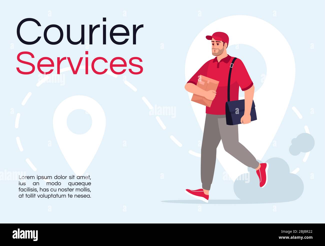 courier-services-poster-template-stock-vector-image-art-alamy