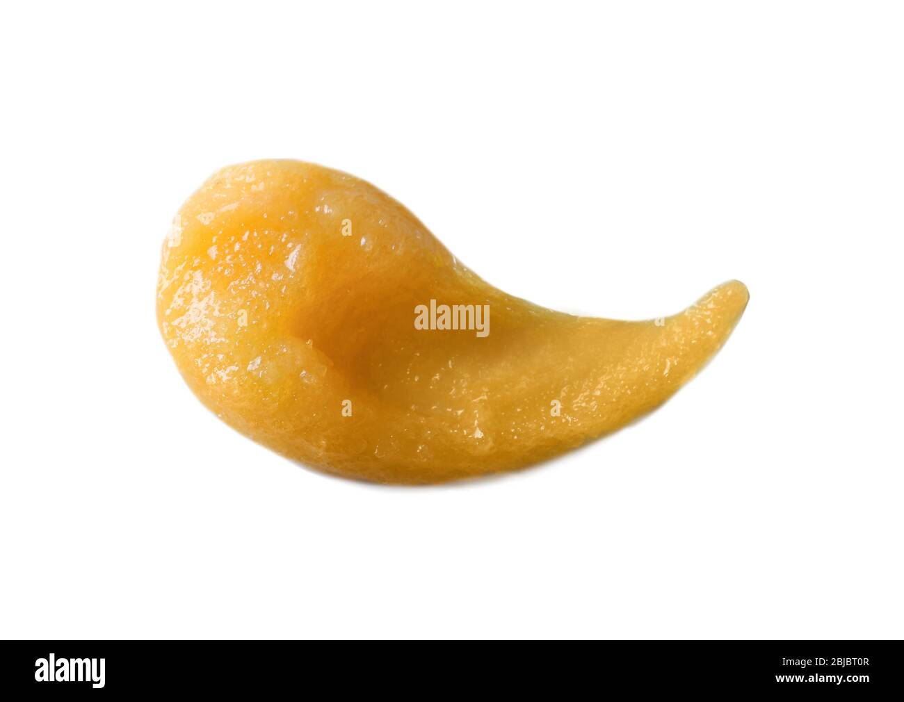 Stroke of orange natural scrub on white background Stock Photo - Alamy