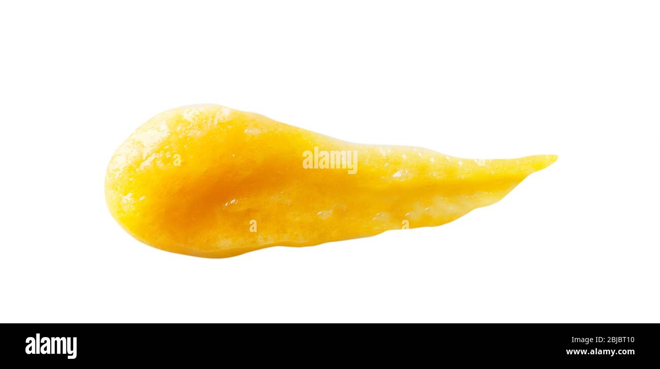 Stroke of orange natural scrub on white background Stock Photo - Alamy