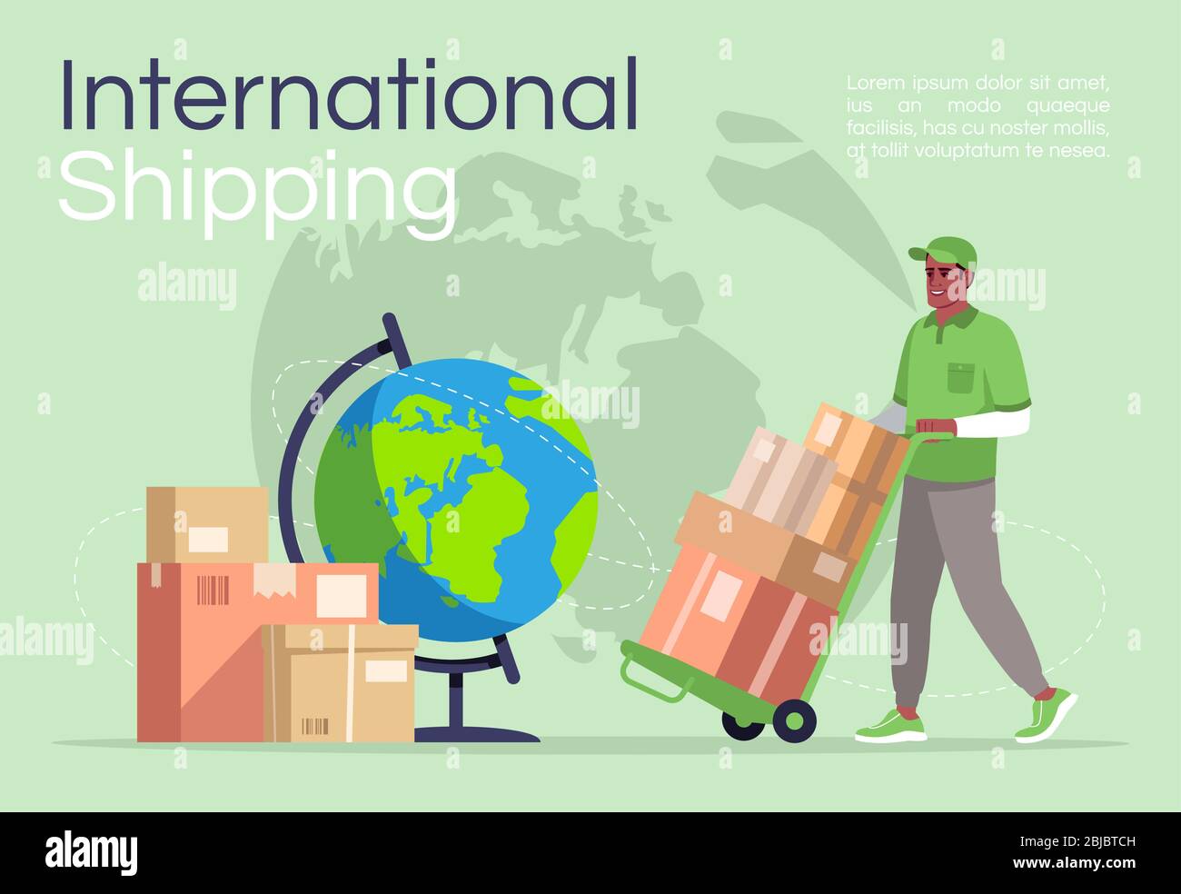International shipping poster template Stock Vector Image & Art Alamy